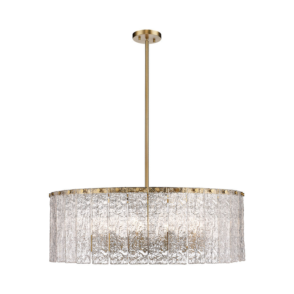 Glacier Round Chandelier in Modern Gold (32.4-Inch).