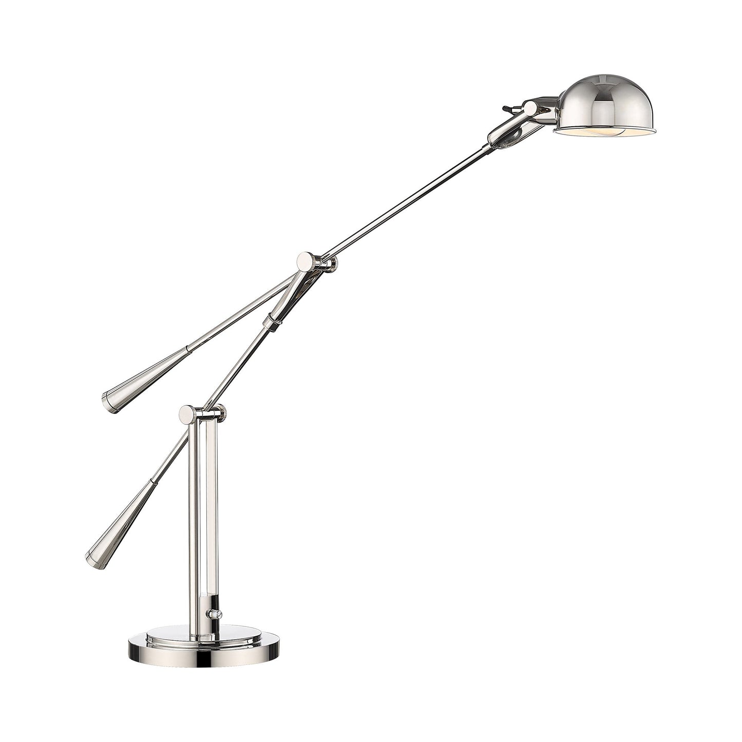 Grammercy Park Table Lamp in Polished Nickel.