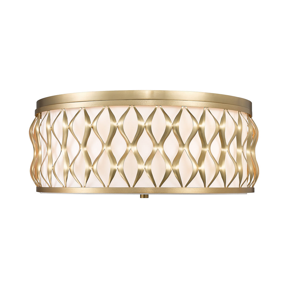 Harden Flush Mount Ceiling Light in Modern Gold (20.2-Inch).