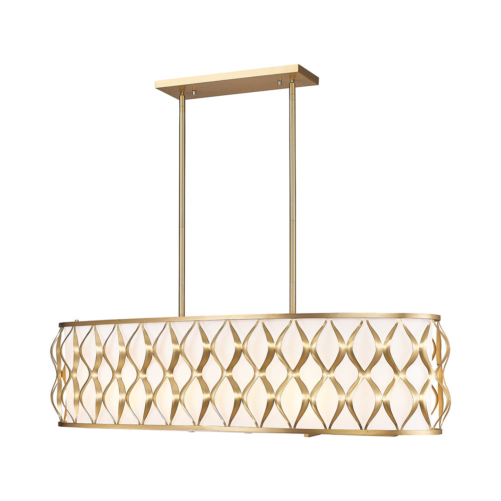 Harden Linear Chandelier in Modern Gold.