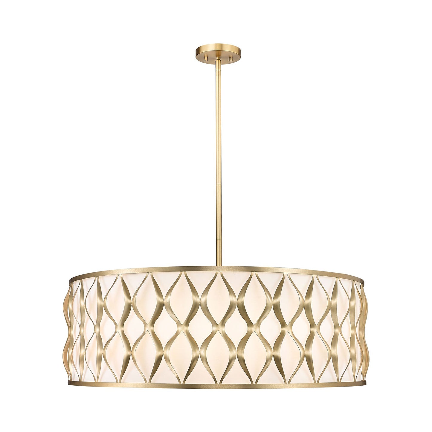 Harden Pendant Light in Modern Gold (32-Inch).