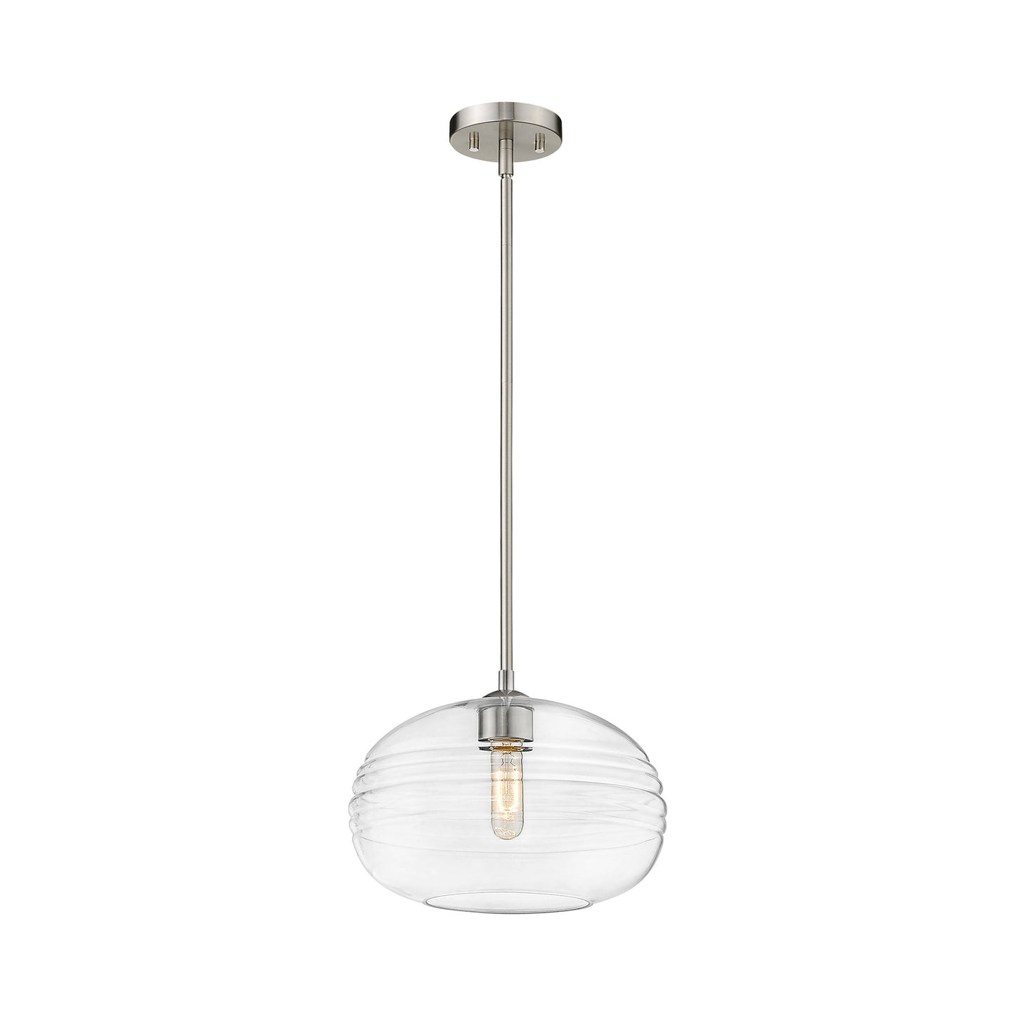 Harmony Pendant Light in Brushed Nickel (Clear/14-Inch).