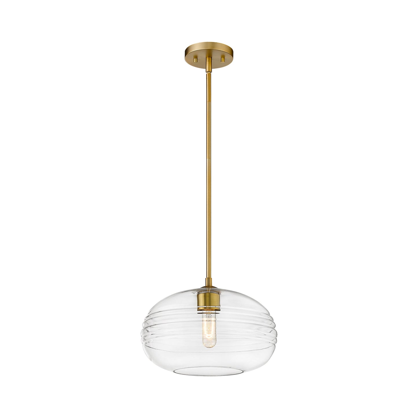 Harmony Pendant Light in Olde Brass (Clear/14-Inch).