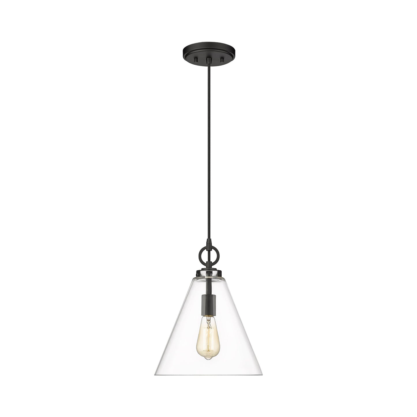 Harper Pendant Light in Matte Black (11.5-Inch).