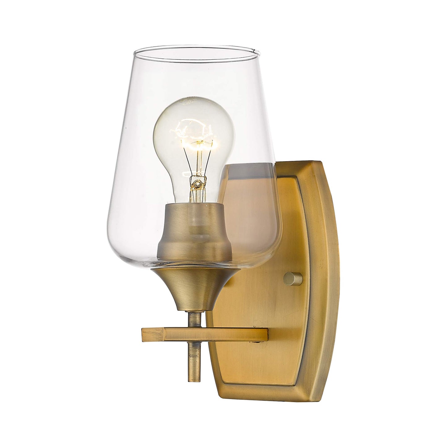 Joliet Bath Wall Light in Olde Brass.