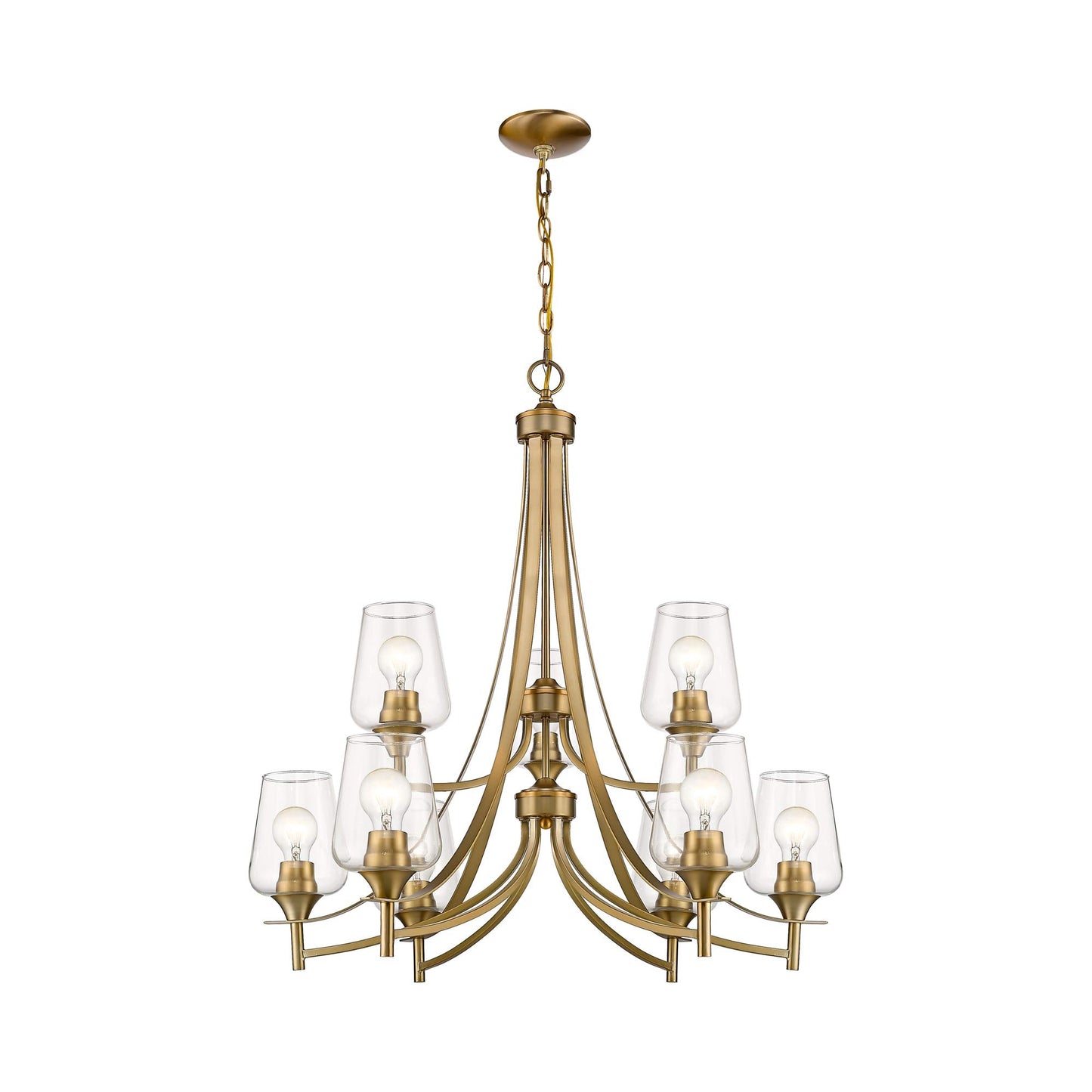 Joliet Chandelier in Olde Brass (9-Light).