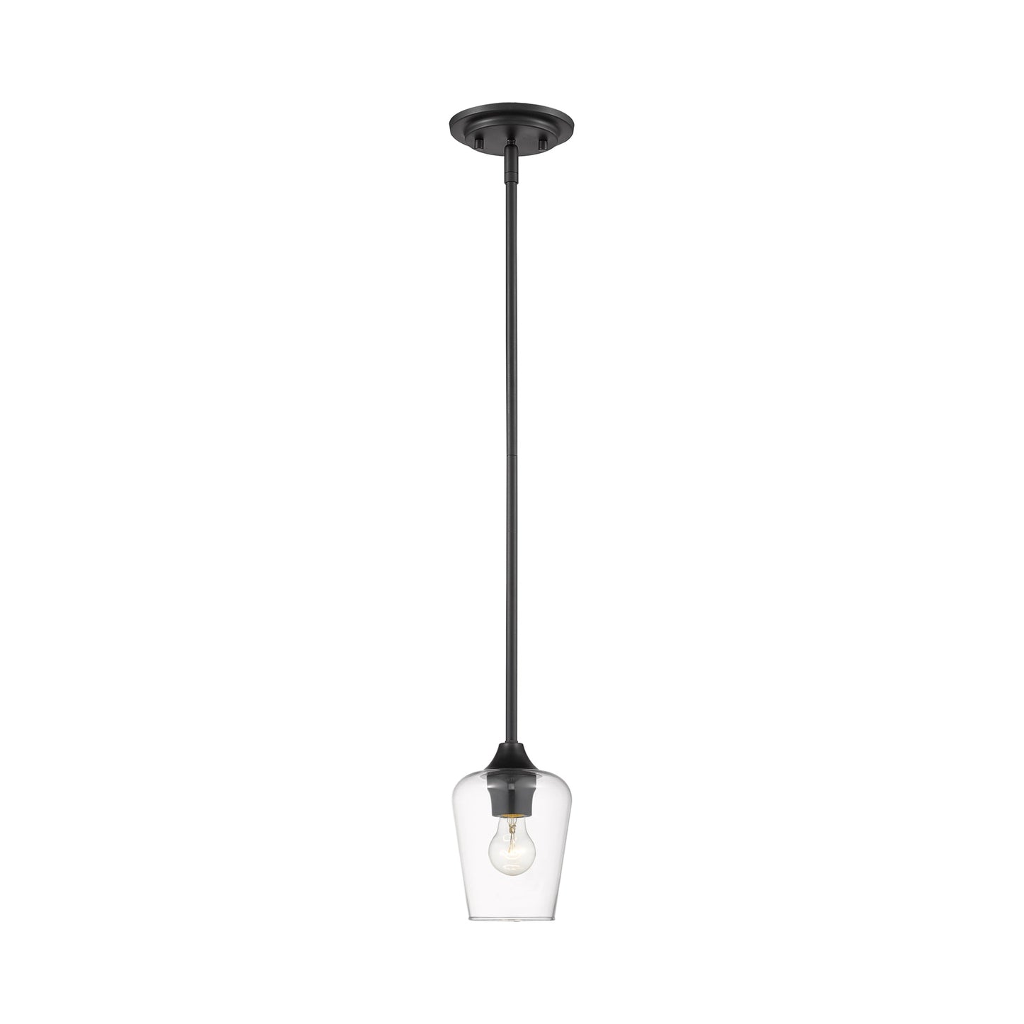 Joliet Mini Pendant Light in Matte Black.