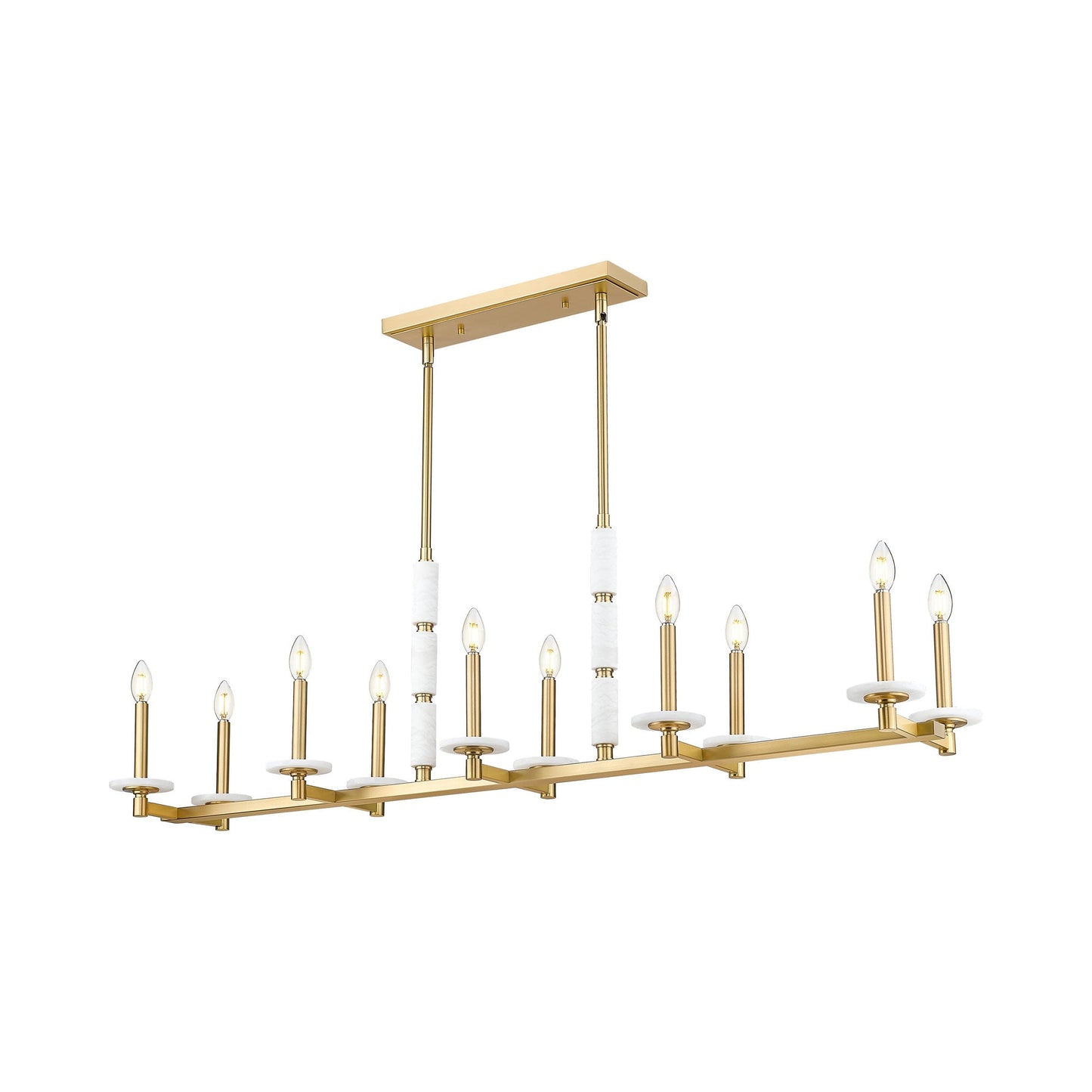 Kaden Linear Chandelier in Modern Gold (10-Light).