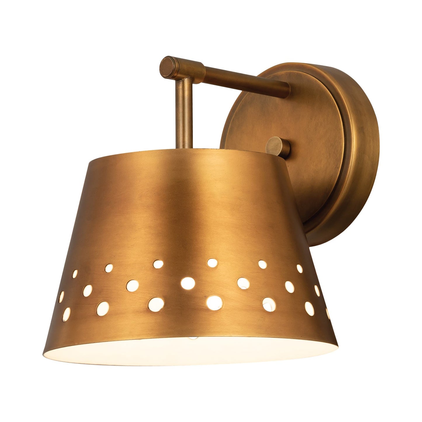 Katie Wall Light in Rubbed Brass.
