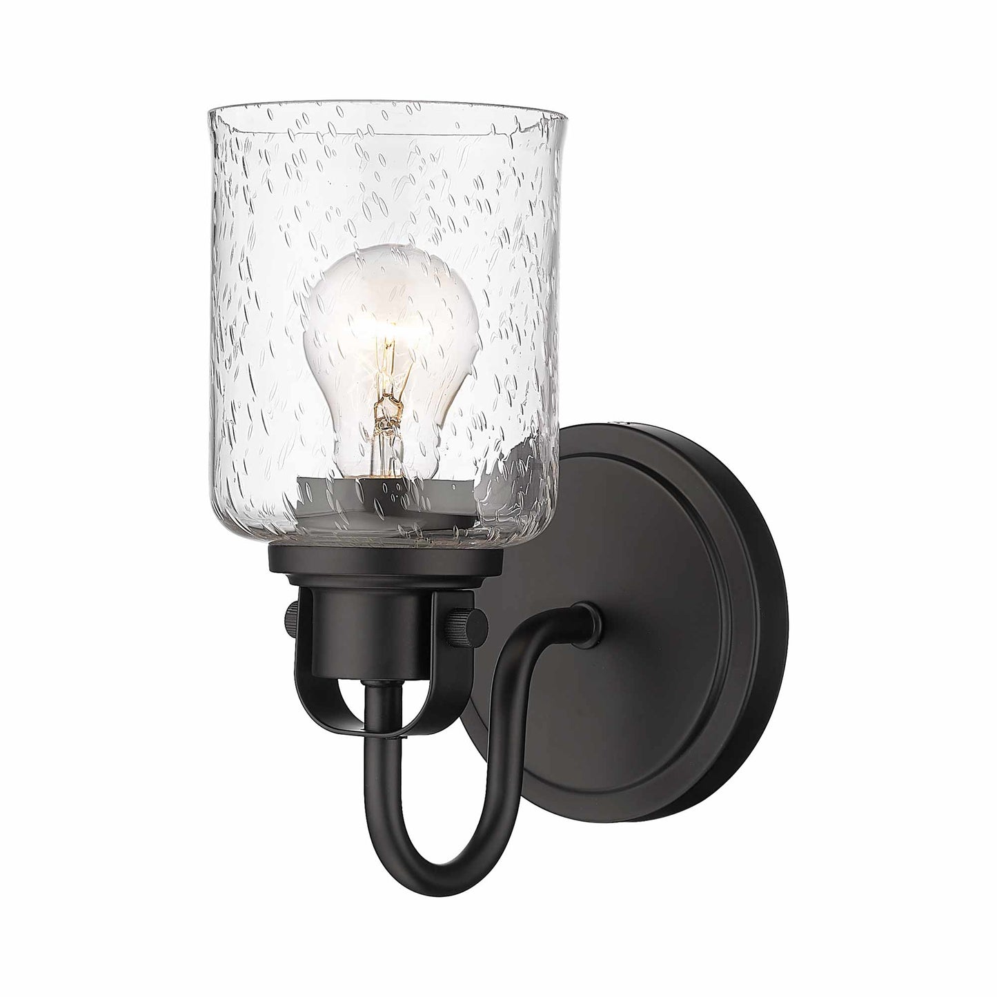 Kinsley Bath Wall Light in Matte Black.