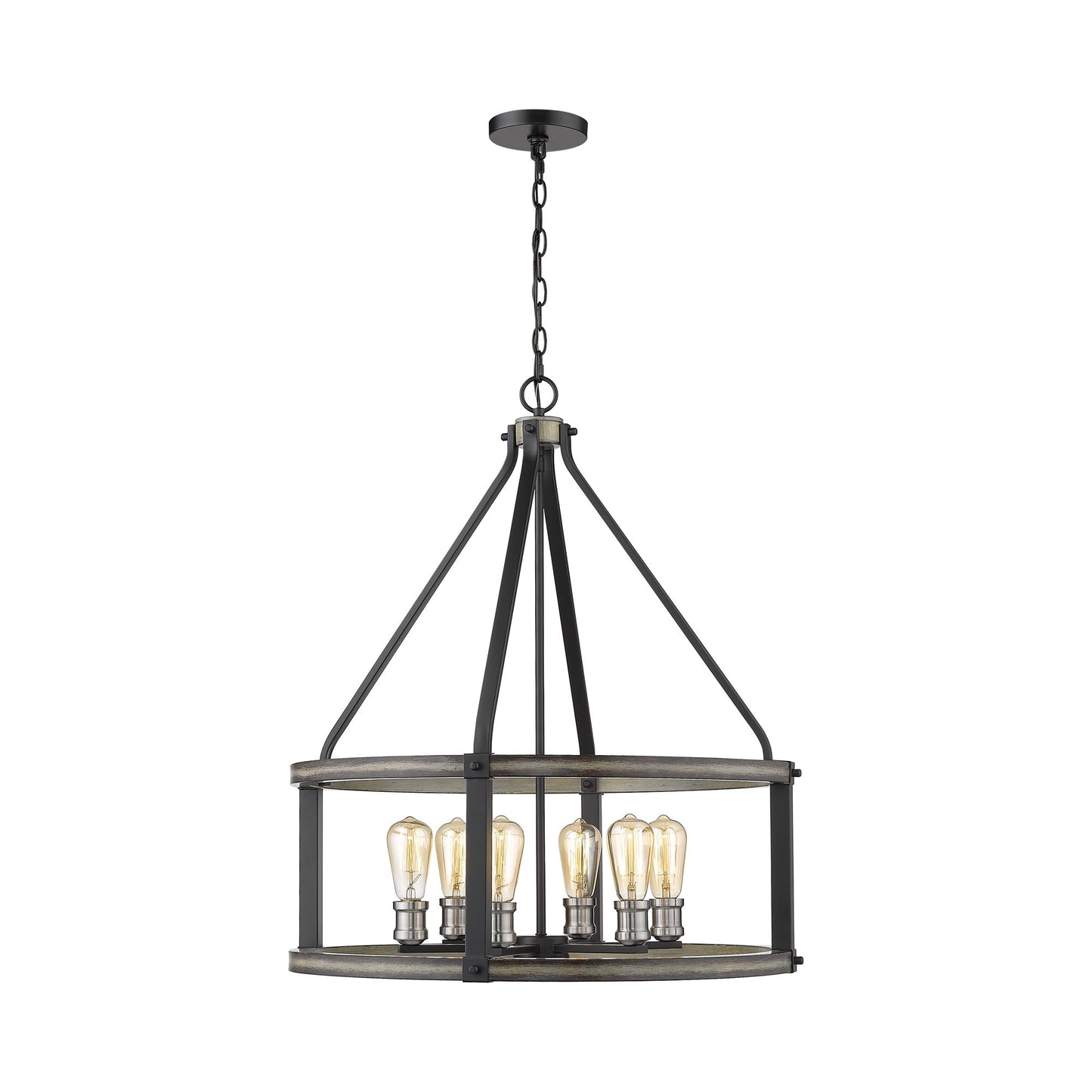 Kirkland Chandelier in Ashen Barnboard.