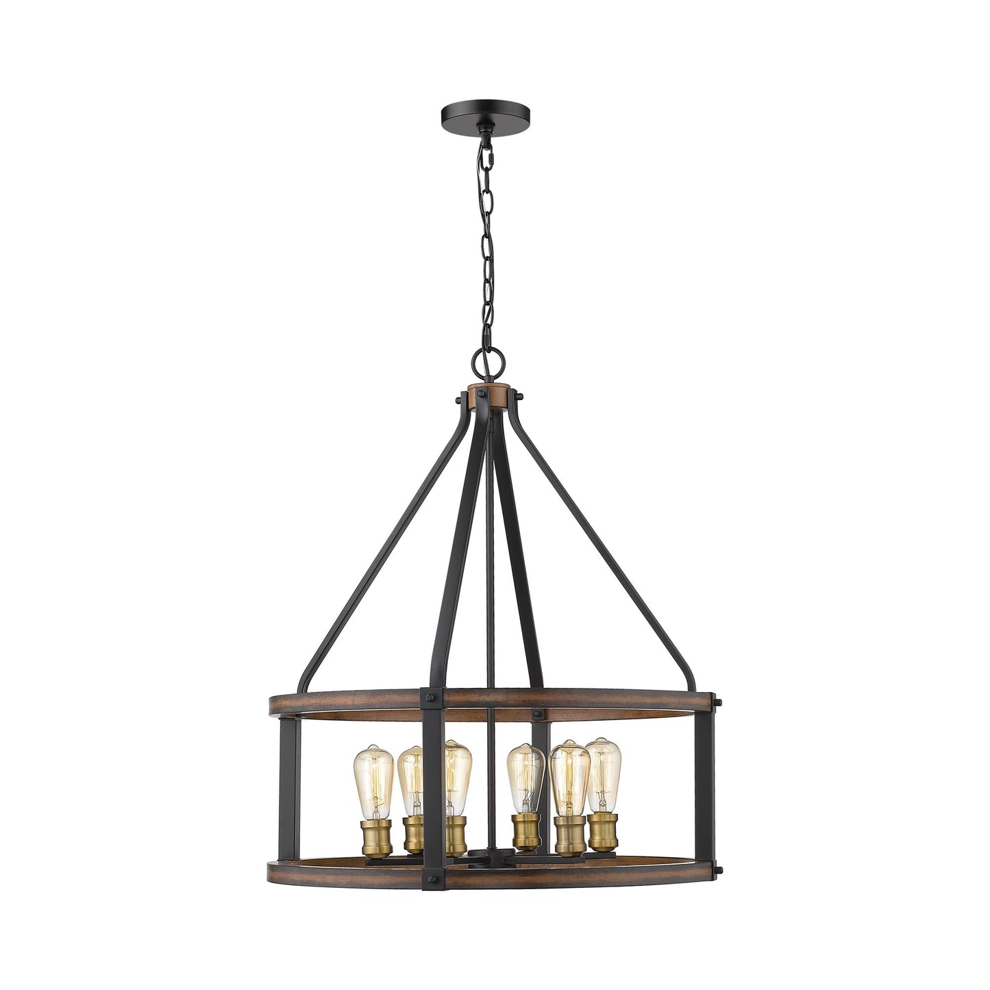 Kirkland Chandelier in Rustic Mahogany.
