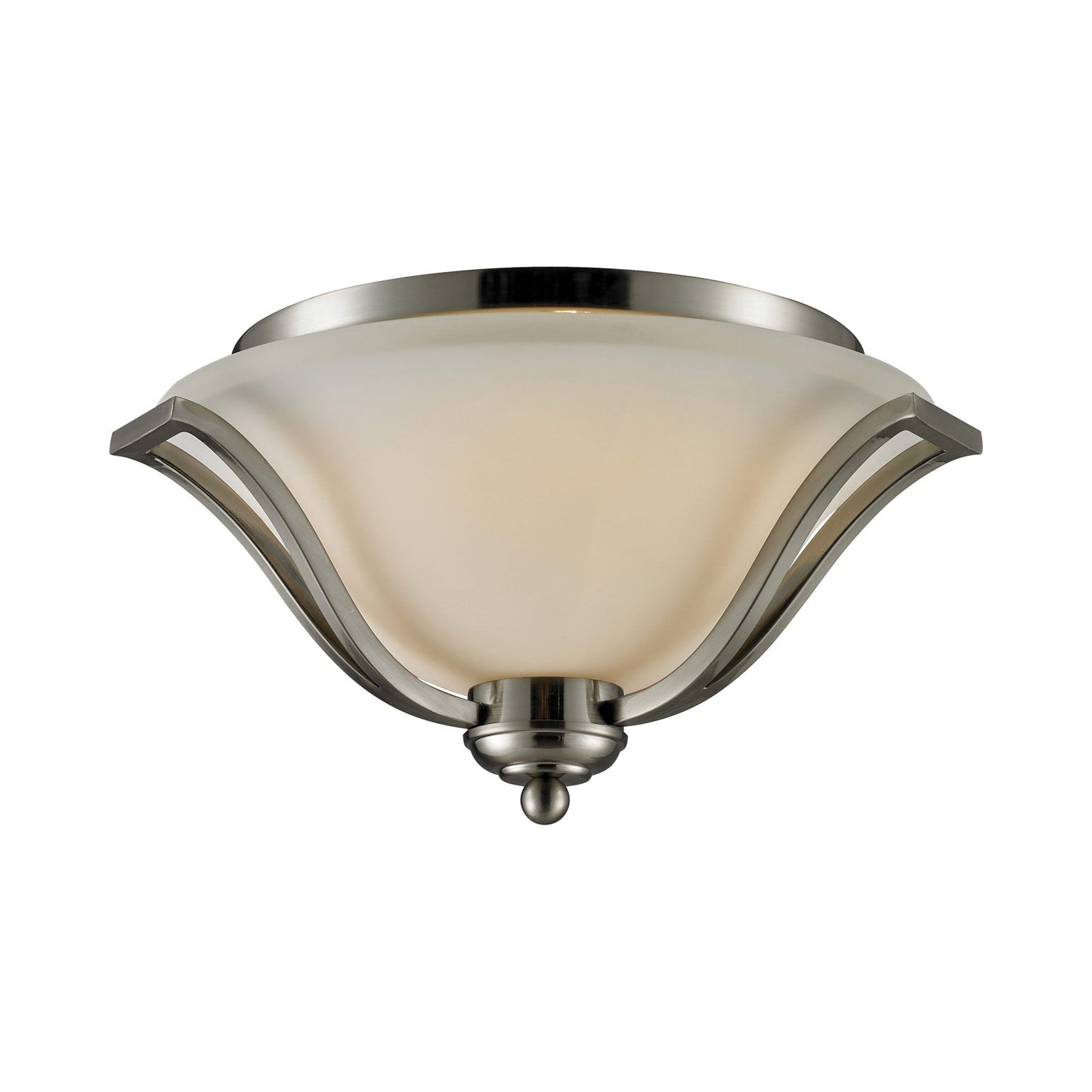 Lagoon Flush Mount Ceiling Light in Brushed Nickel (3-Light).