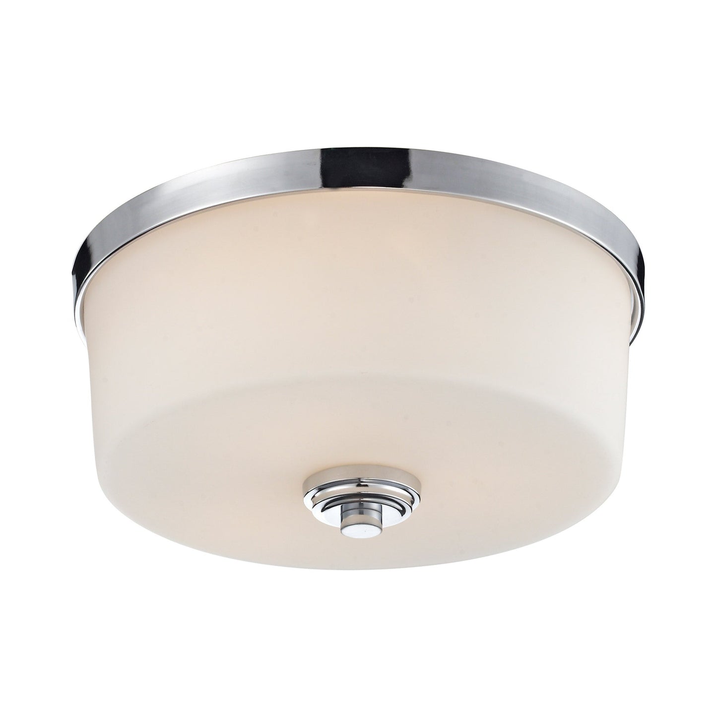 Lamina Flush Mount Ceiling Light in Chrome (13.88-Inch).