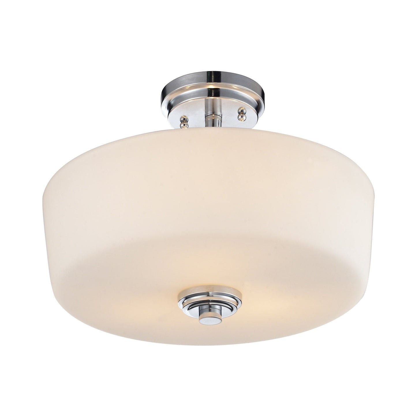 Lamina Semi Flush Mount Ceiling Light in Chrome.