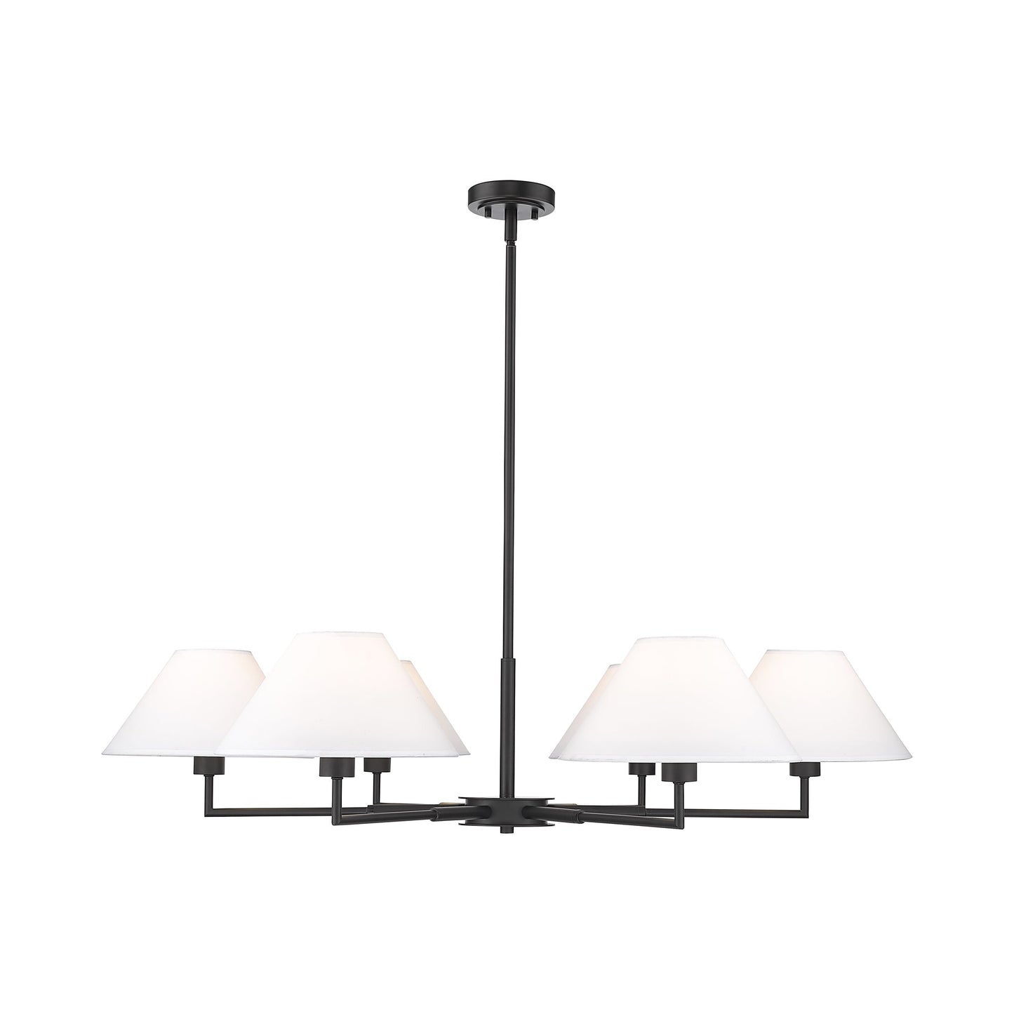 Leila Chandelier in Matte Black (44-Inch).