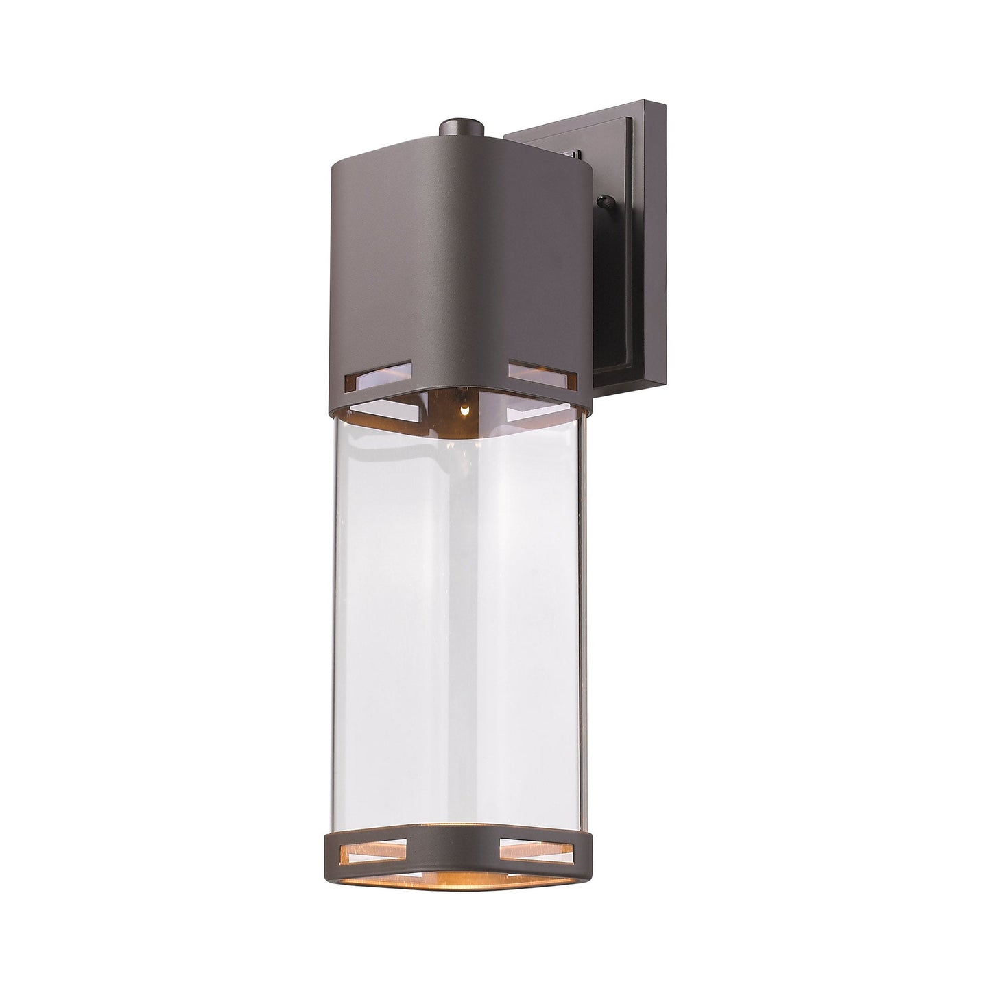 Lestat Outdoor LED Wall Light in Deep Bronze (18-Inch).