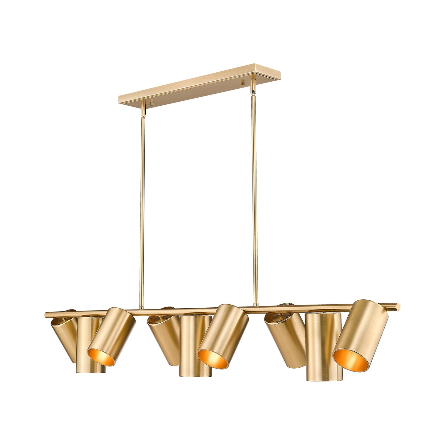 Lumina Linear Chandelier in Modern Gold (9-Light).