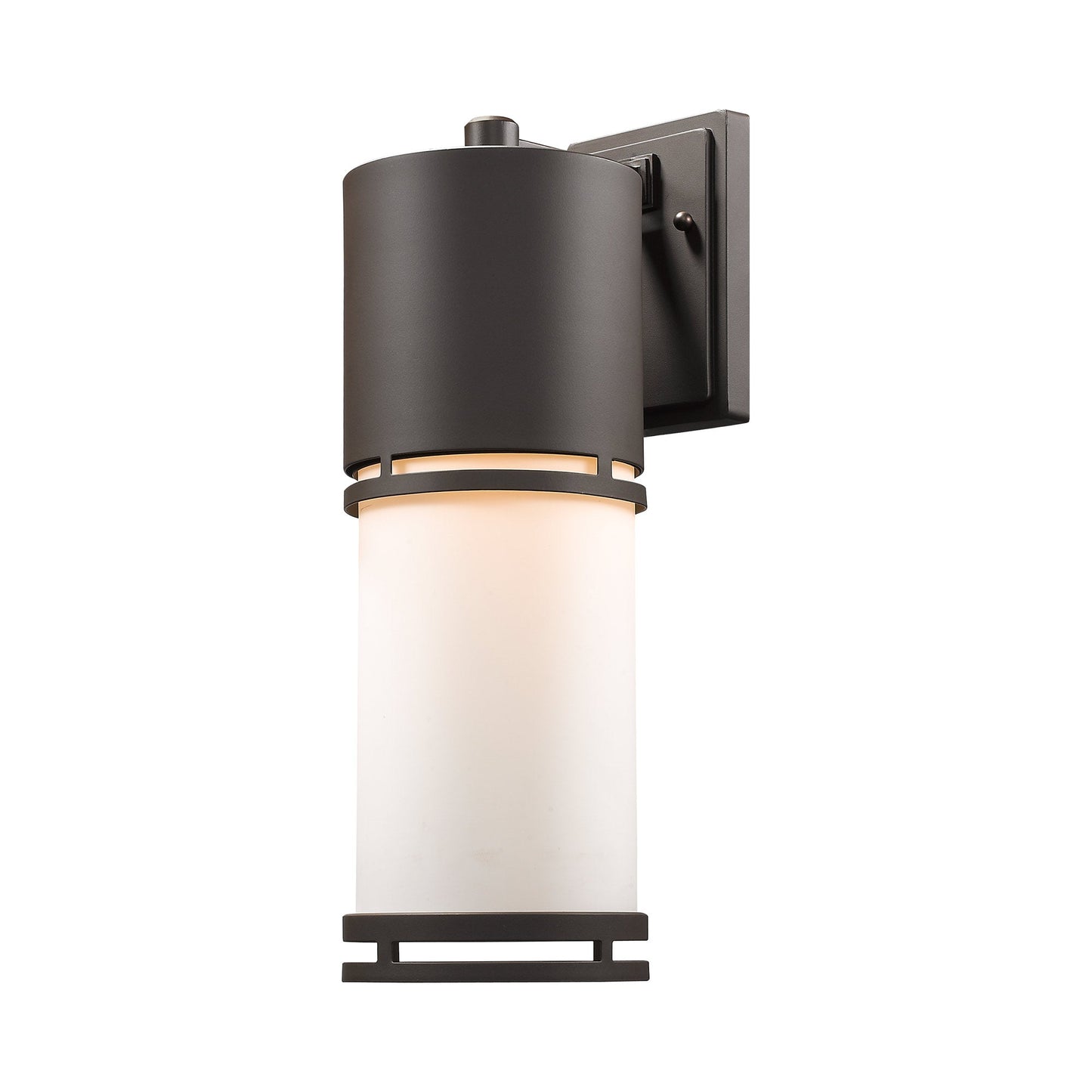 Luminata Outdoor LED Wall Light in Deep Bronze (17.75-Inch/Matte Opal).