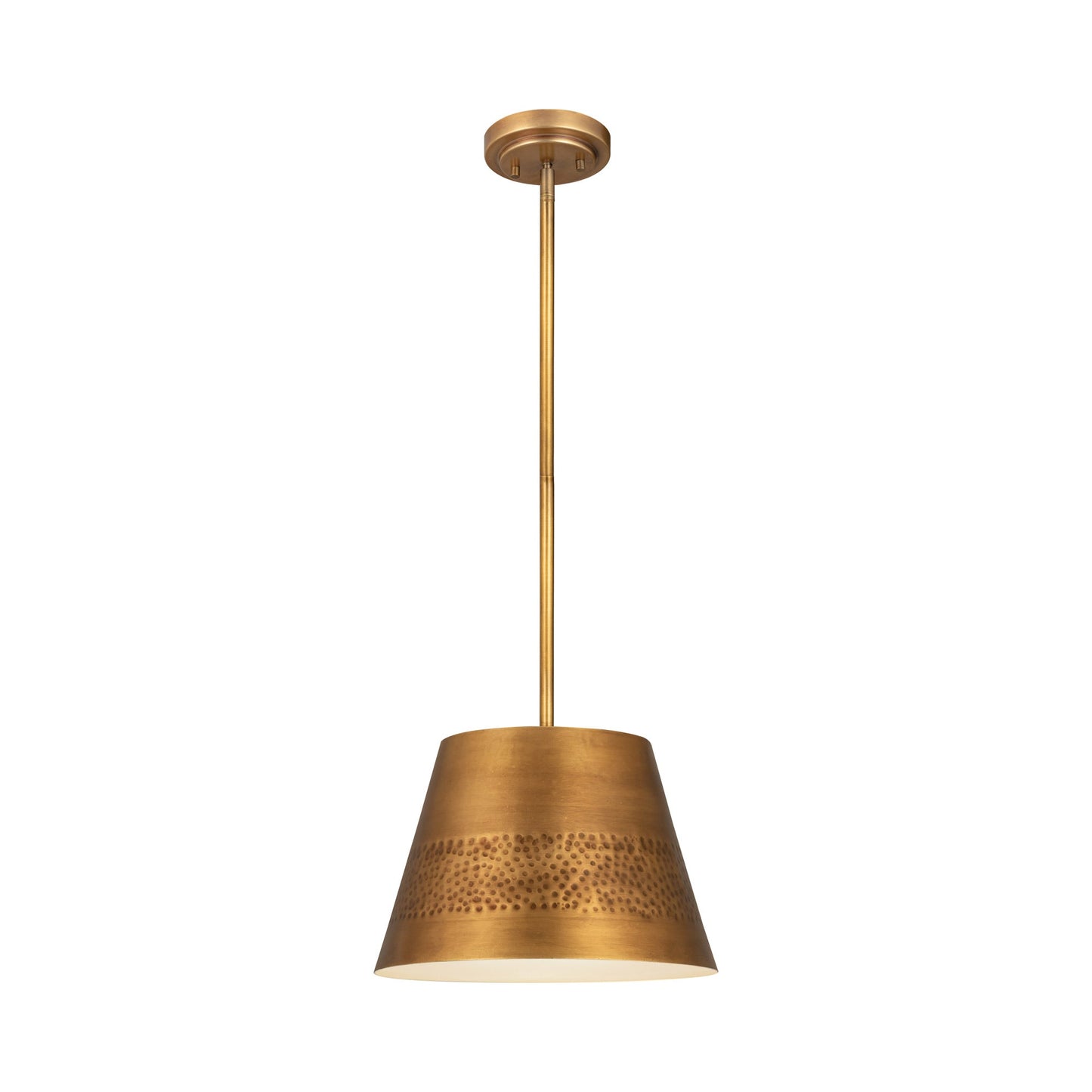 Maddox Pendant Light in Rubbed Brass.