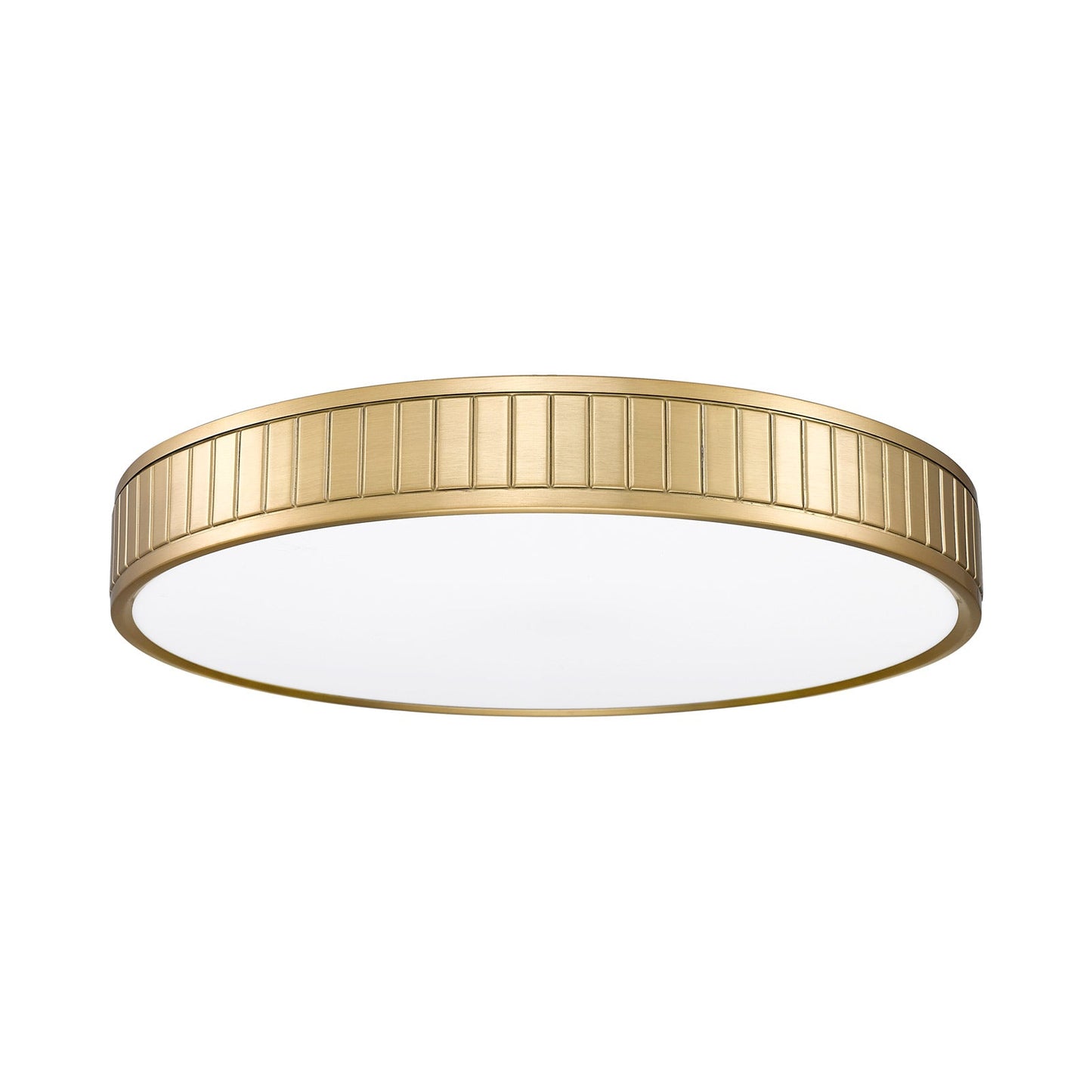 Madison LED Flush Mount Ceiling Light in Modern Gold (20.4-Inch).