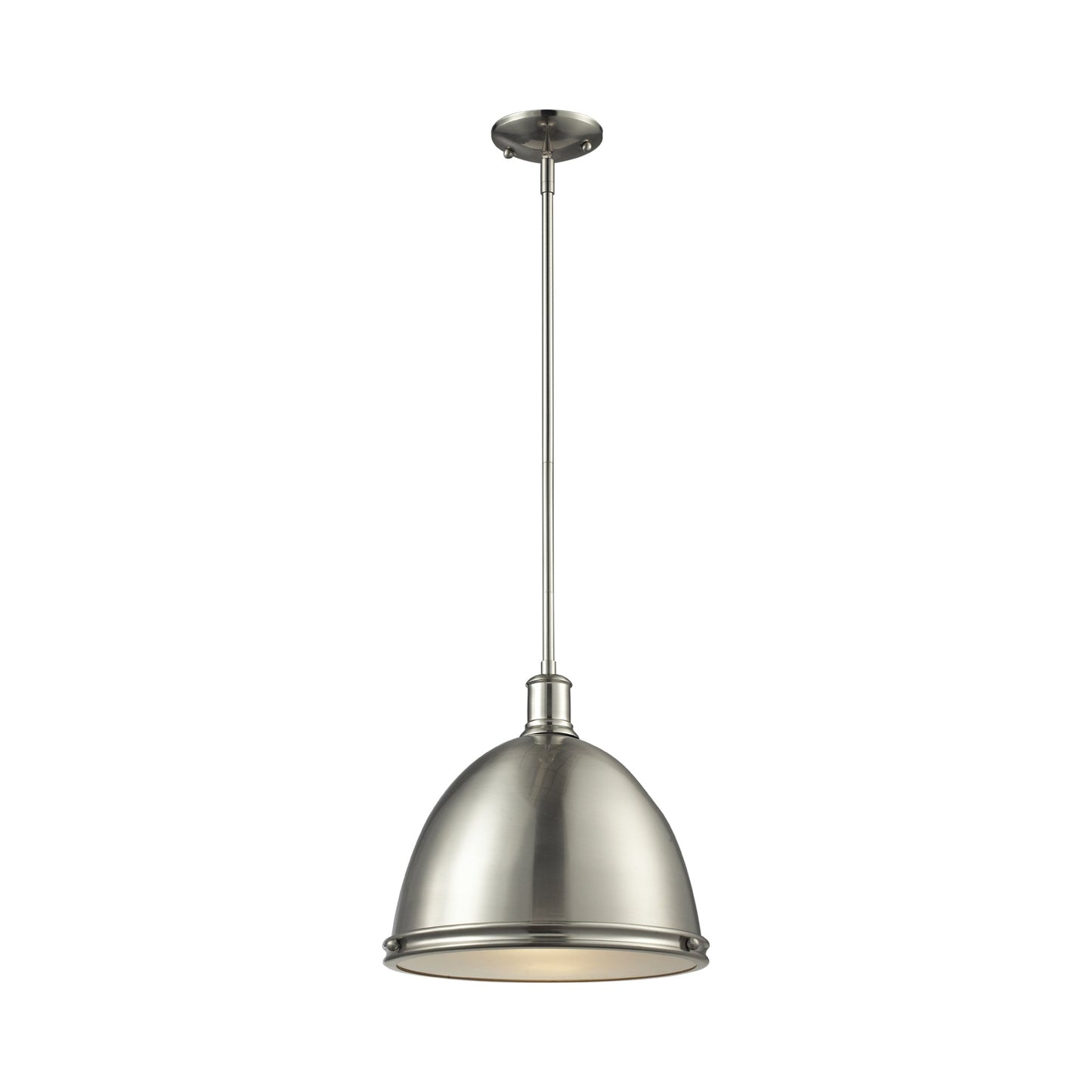 Mason Pendant Light in Brushed Nickel (13-Inch).