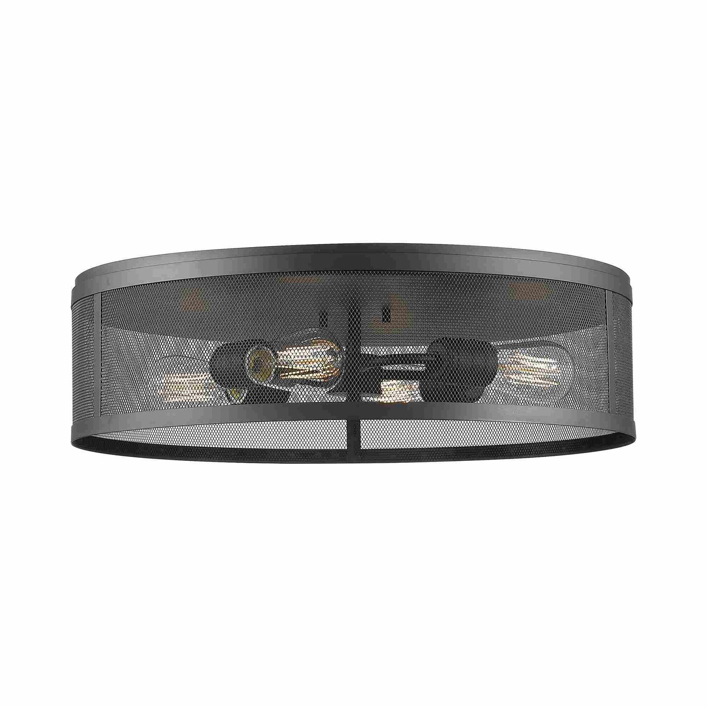 Meshsmith Flush Mount Ceiling Light in Bronze (21.12-Inch).