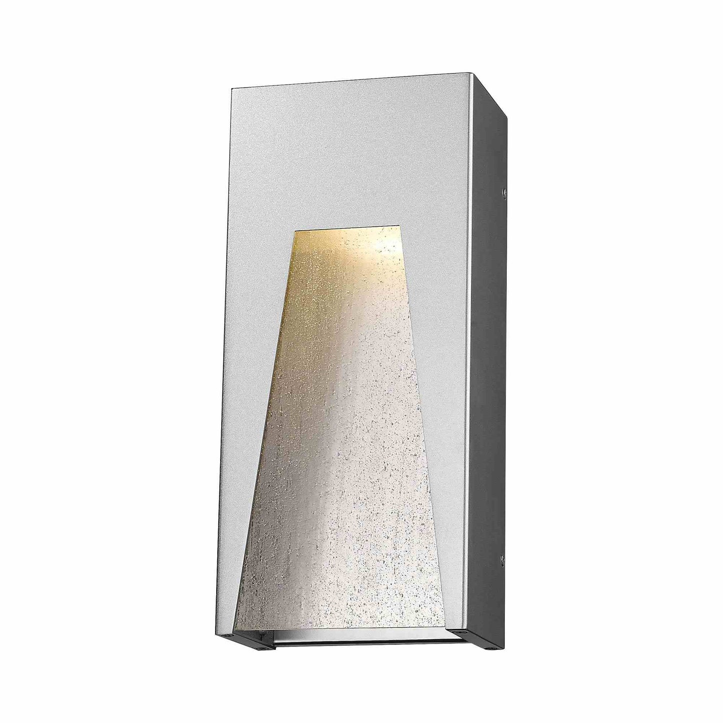 Millenial Outdoor LED Wall Light in Silver.