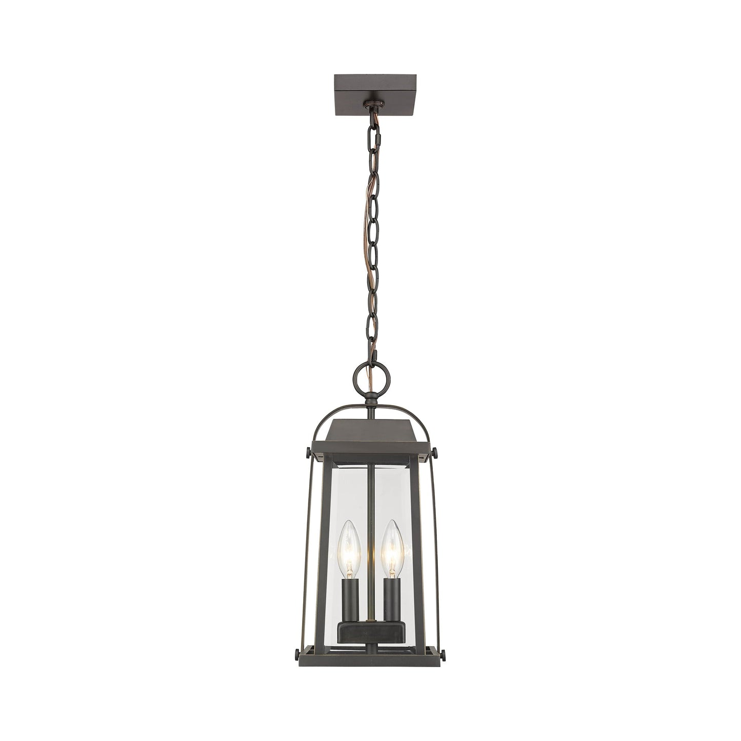 Millworks Outdoor Pendant Light in Oil Rubbed Bronze.