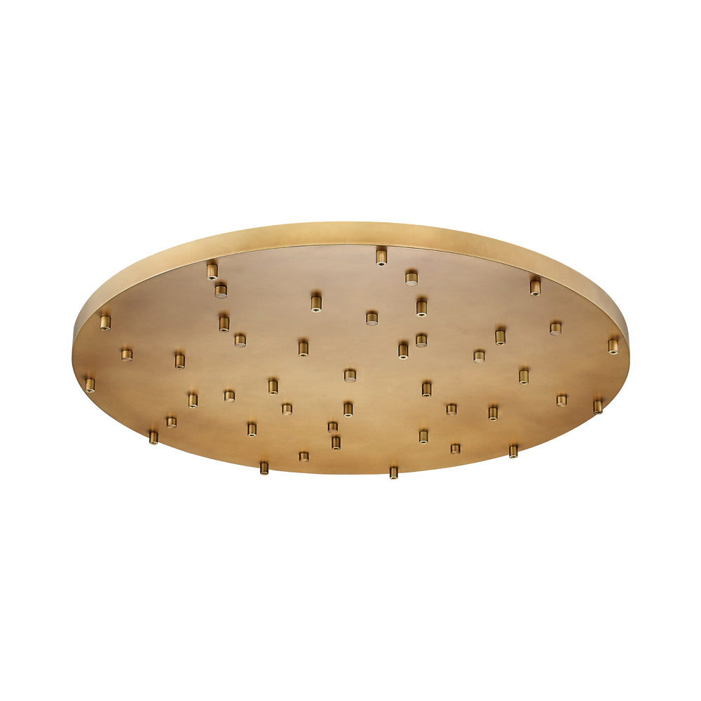 Multi Point 3627R Canopy in Rubbed Brass.
