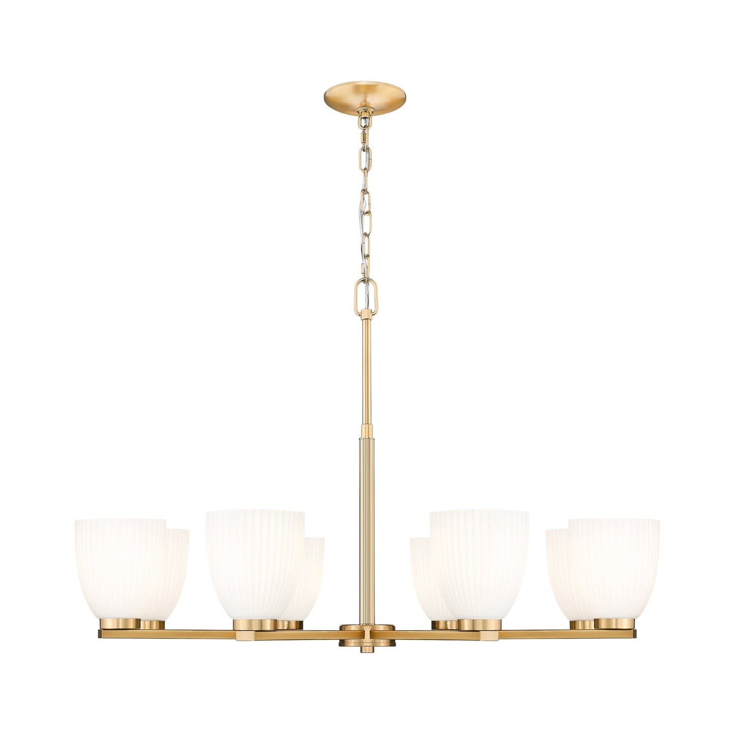 Naya Chandelier in Modern Gold (8-Light).