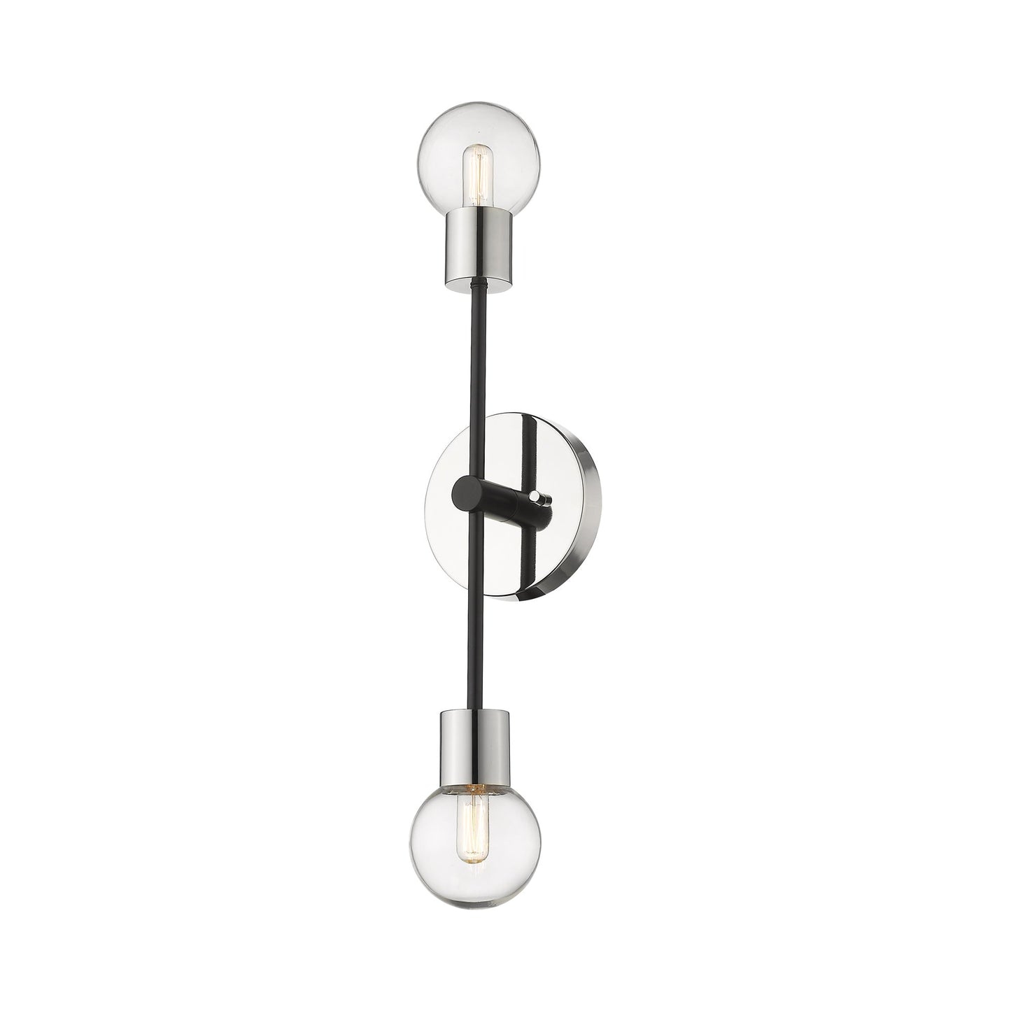 Neutra Wall Light in Matte Black/Polished Nickel (2-Light).