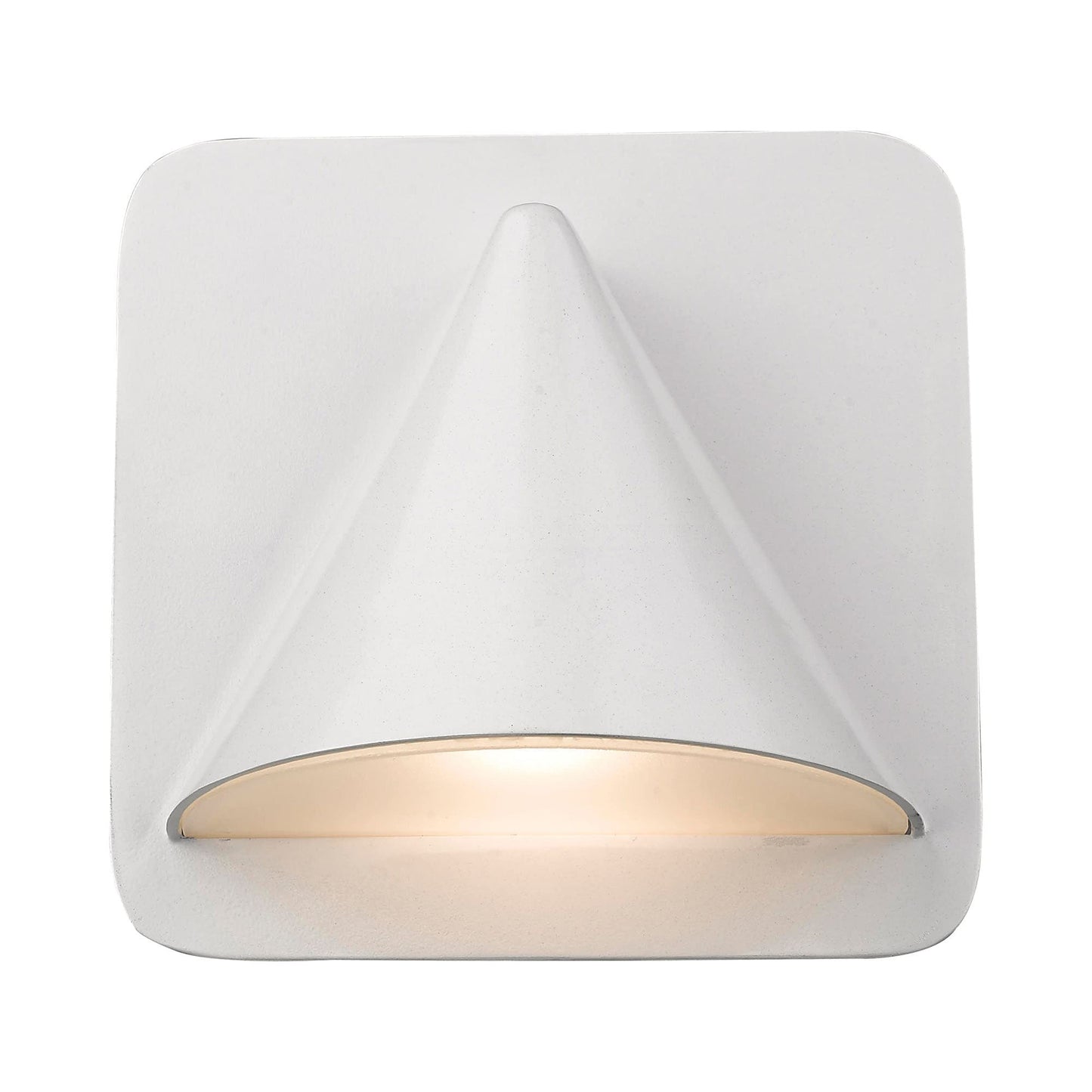 Obelisk Outdoor LED Wall Light in White.