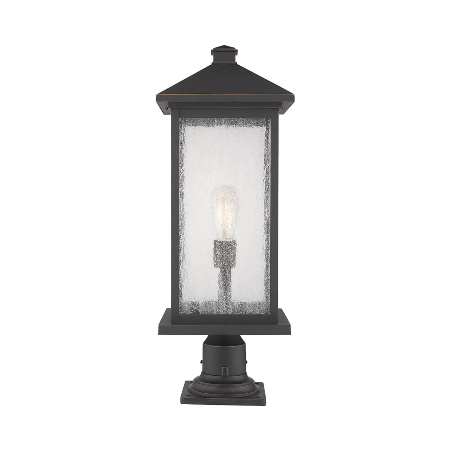 Portland 533PM Outdoor Pier Mount Light in Oil Rubbed Bronze (26-Inch).