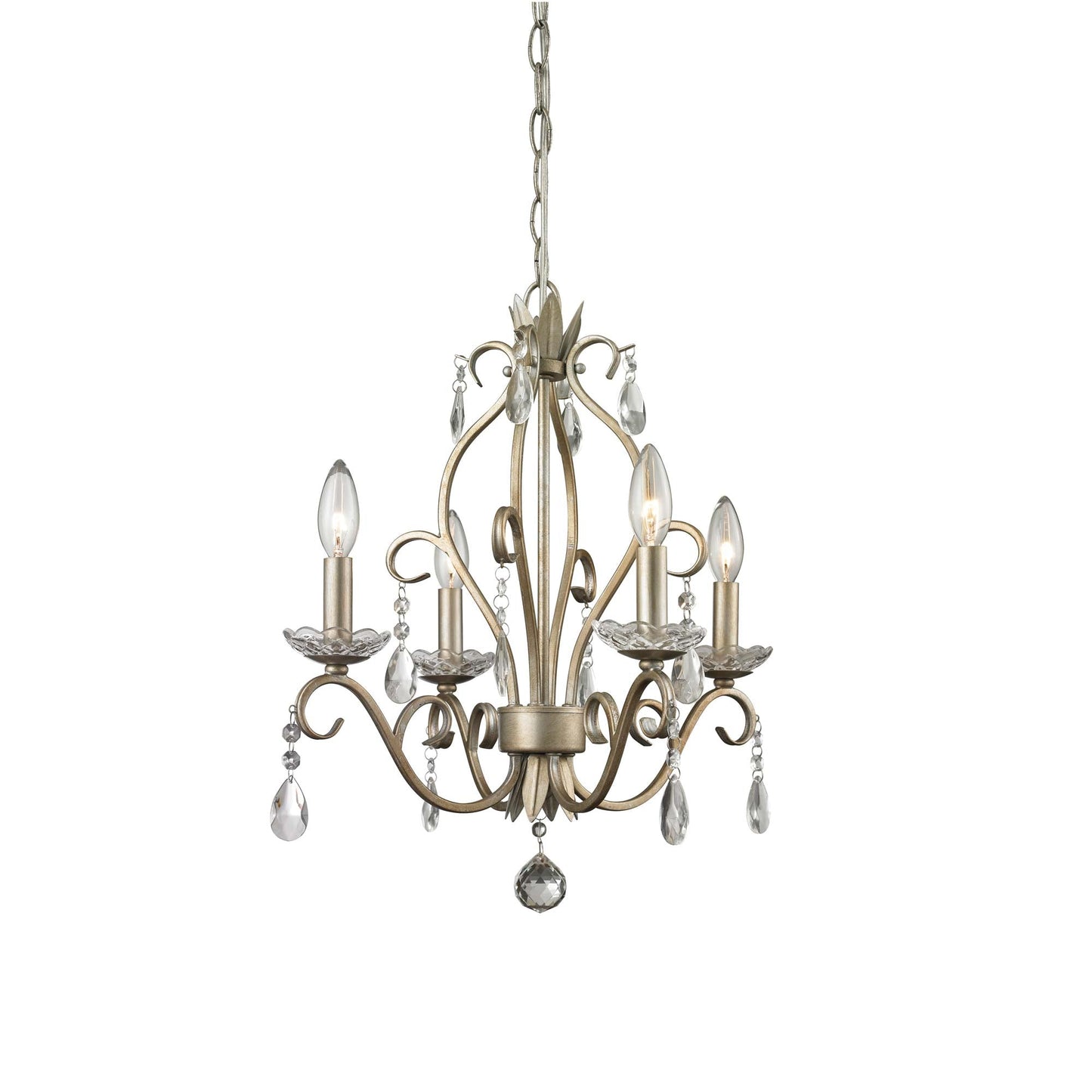 Princess Chandelier in Antique Silver.