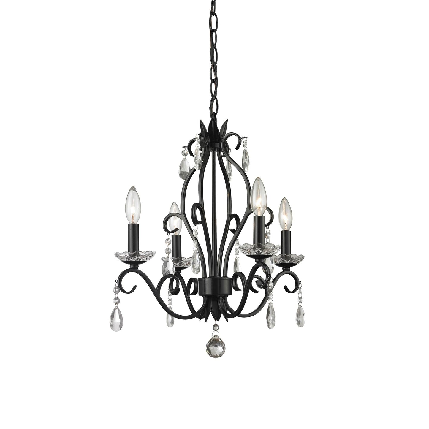 Princess Chandelier in Matte Black.