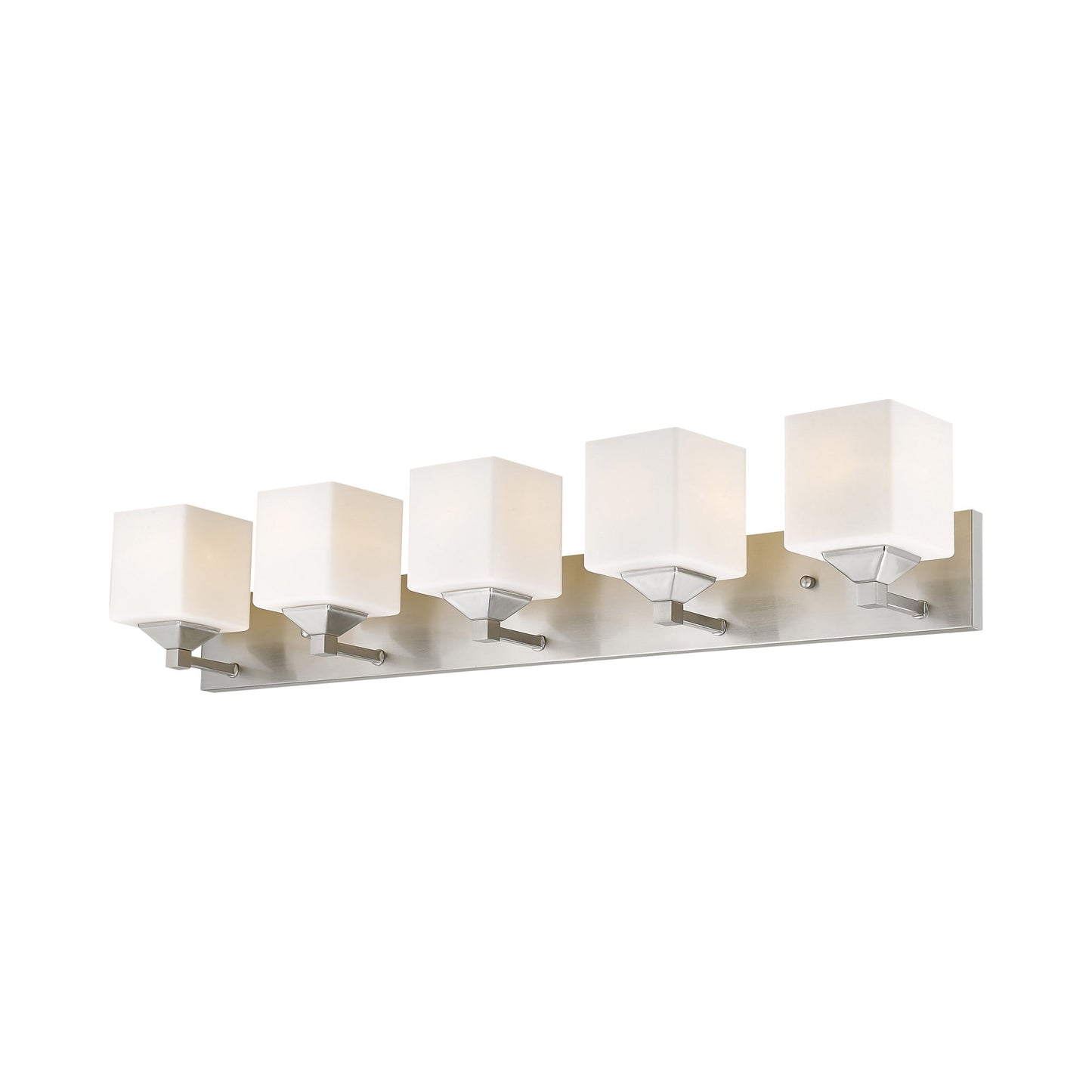 Quube Bath Vanity Light in Brushed Nickel (5-Light).