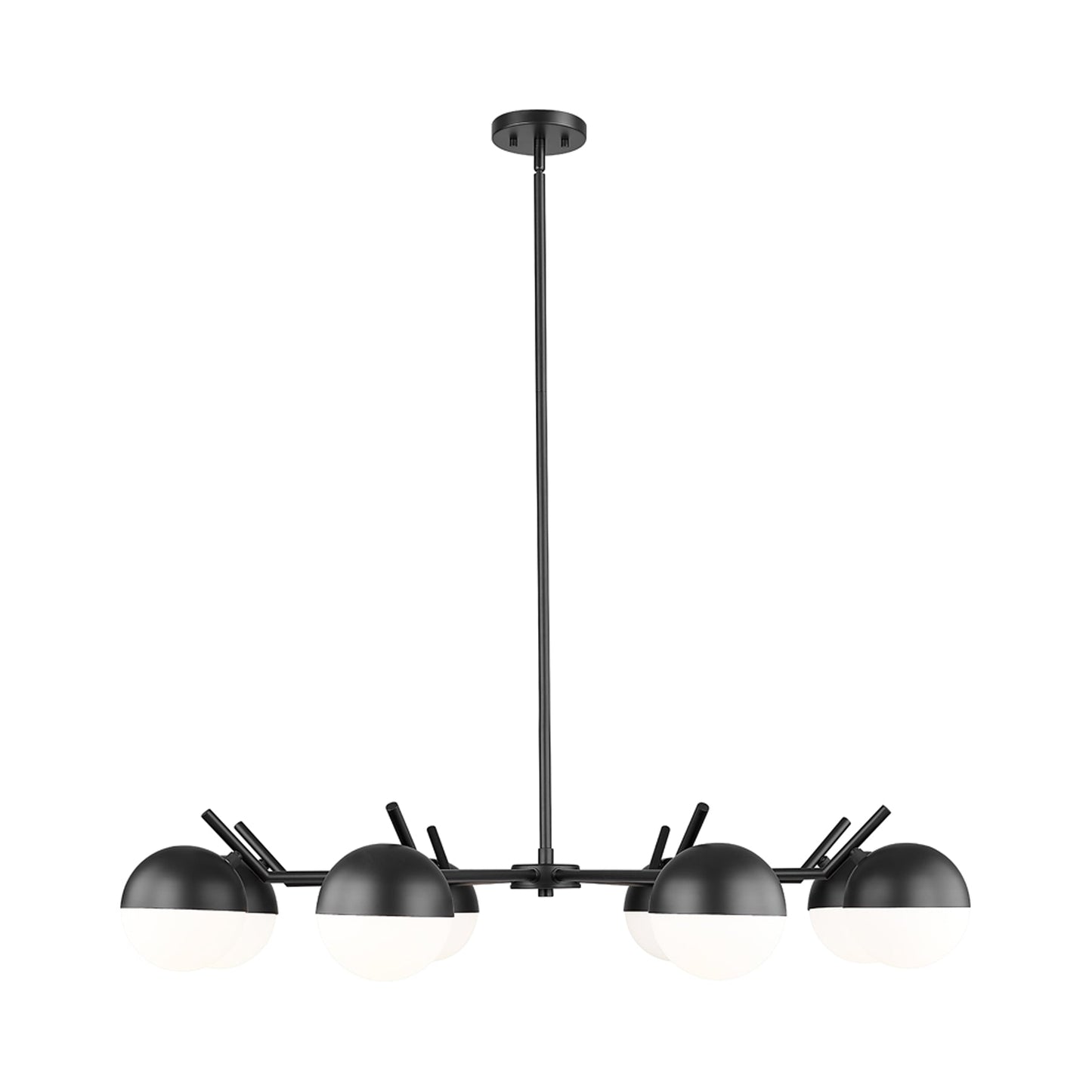 Realm Sphere Chandelier in Matte Black (8-Light).
