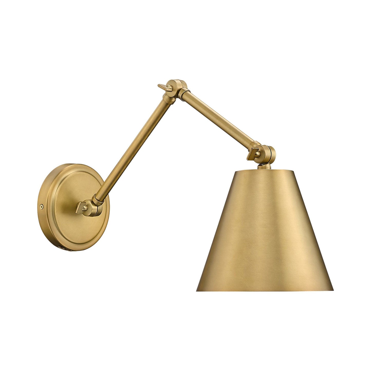 Regent Wall Light in Rubbed Brass.