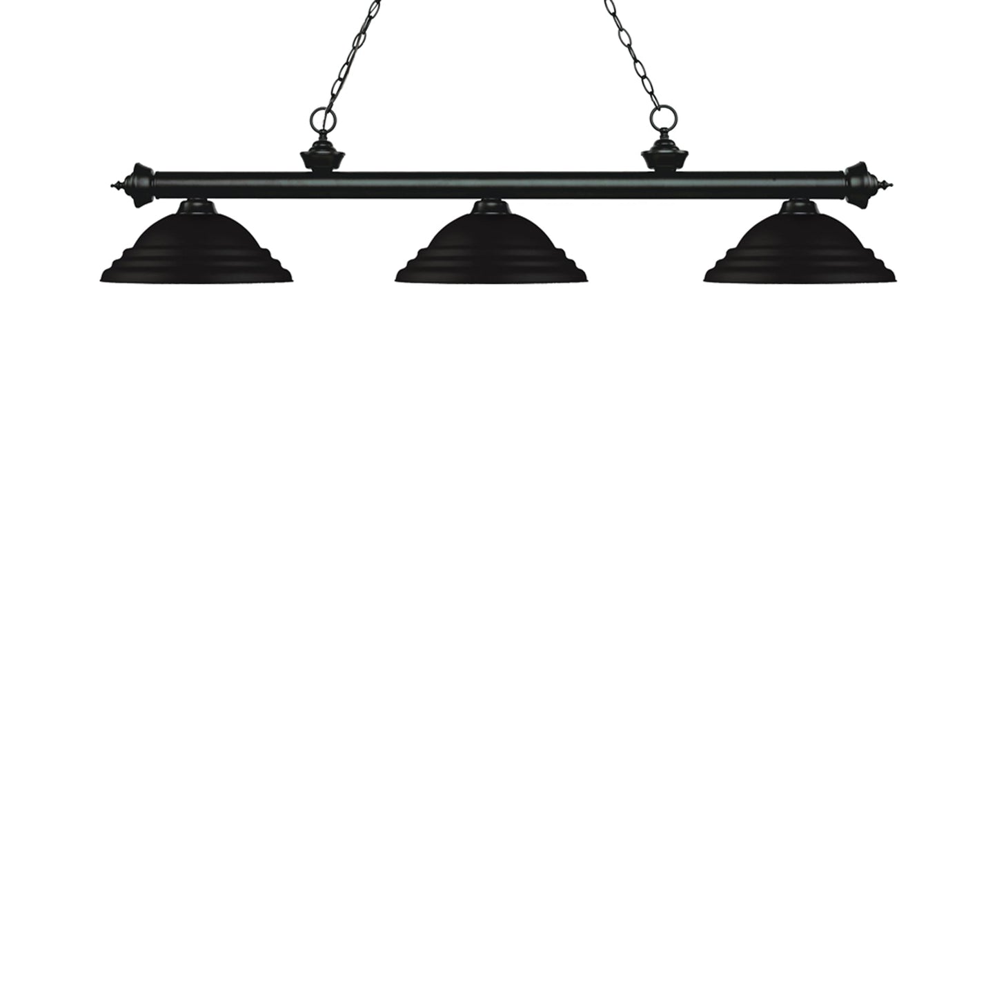 Riviera Billiard Pendant Light in Matte Black/Matte Black.