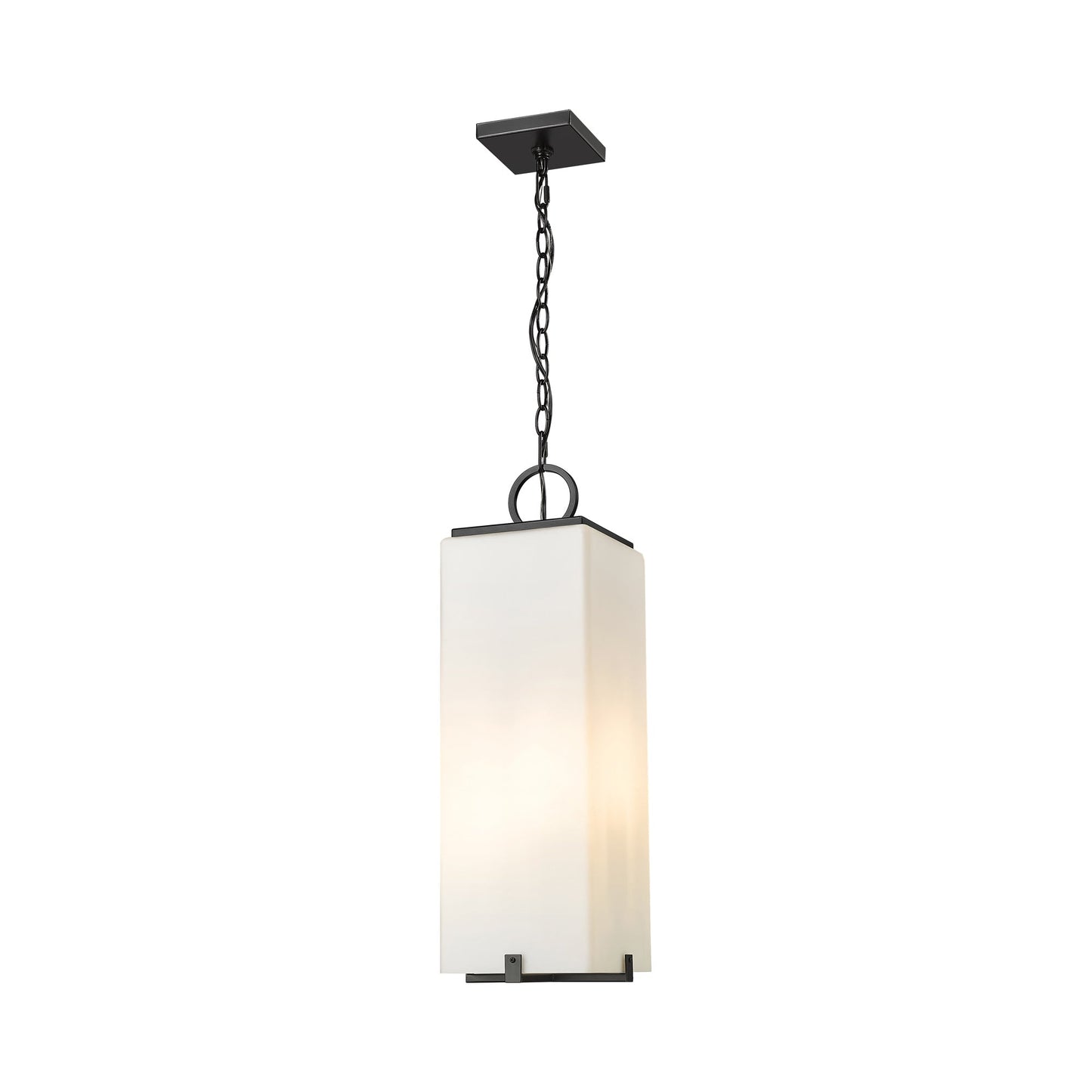 Sana Outdoor Pendant Light in White Opal (3-Light).