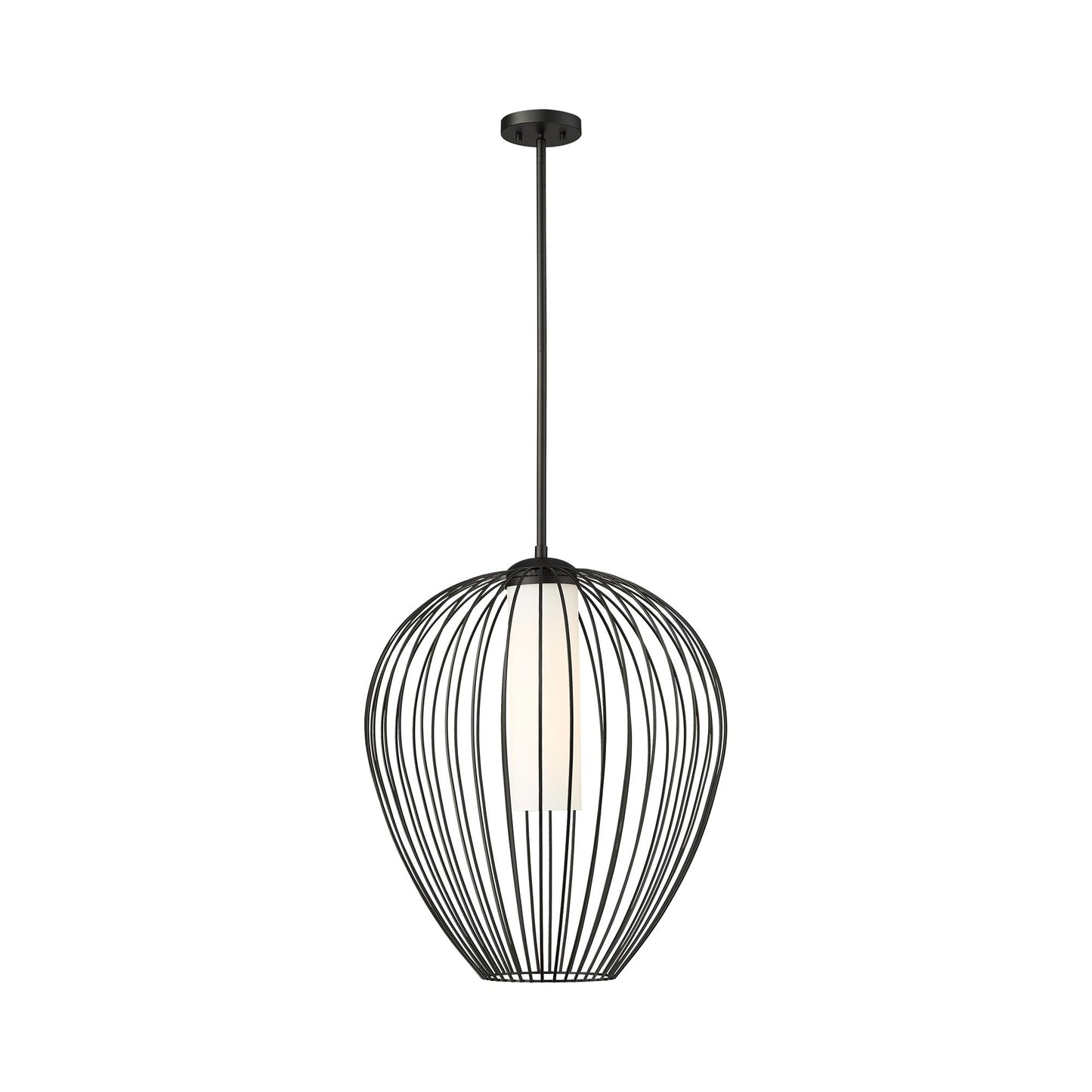 Savanti Pendant Light in Matte Black (22-Inch).