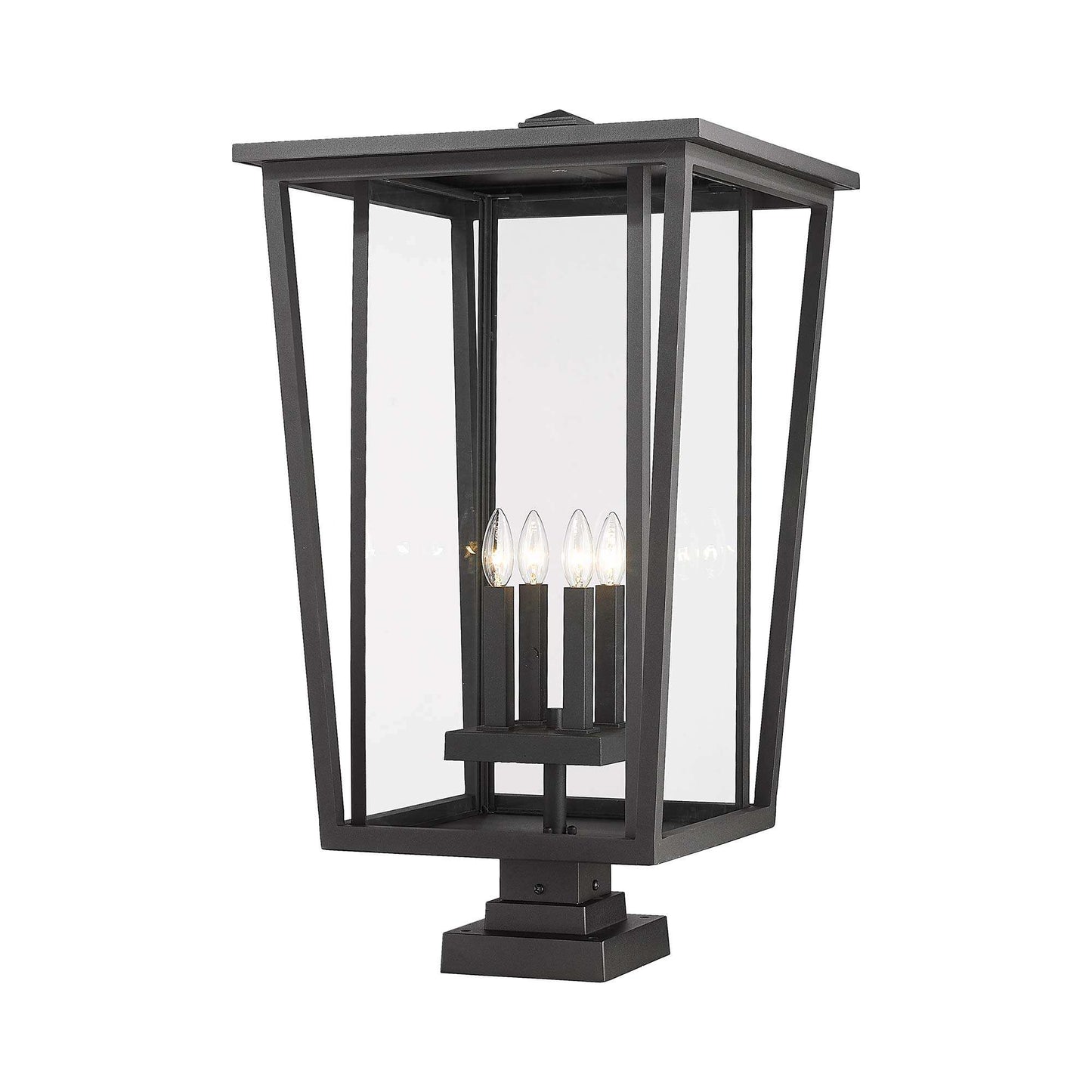Seoul 571S Outdoor Pier Mount Light in Black (31.88-Inch).