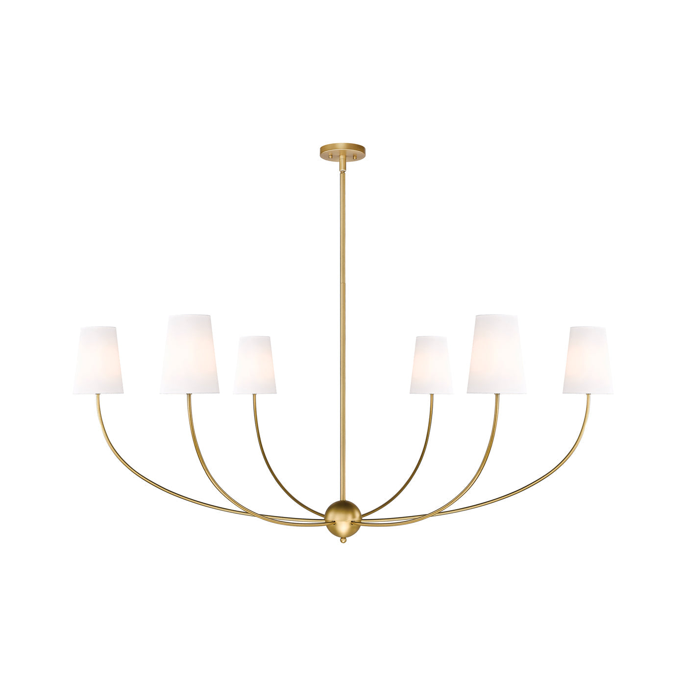 Shannon Chandelier in Rubbed Brass (62-Inch).