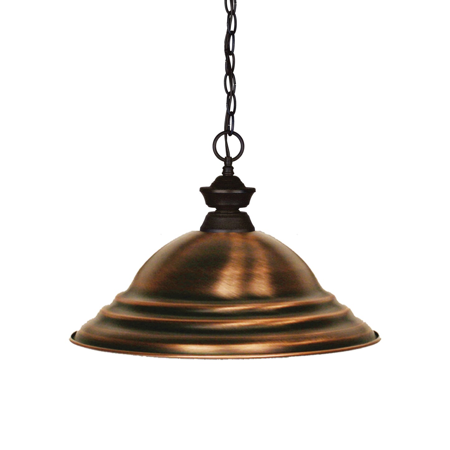 Shark Pendant Light in Antique Copper.