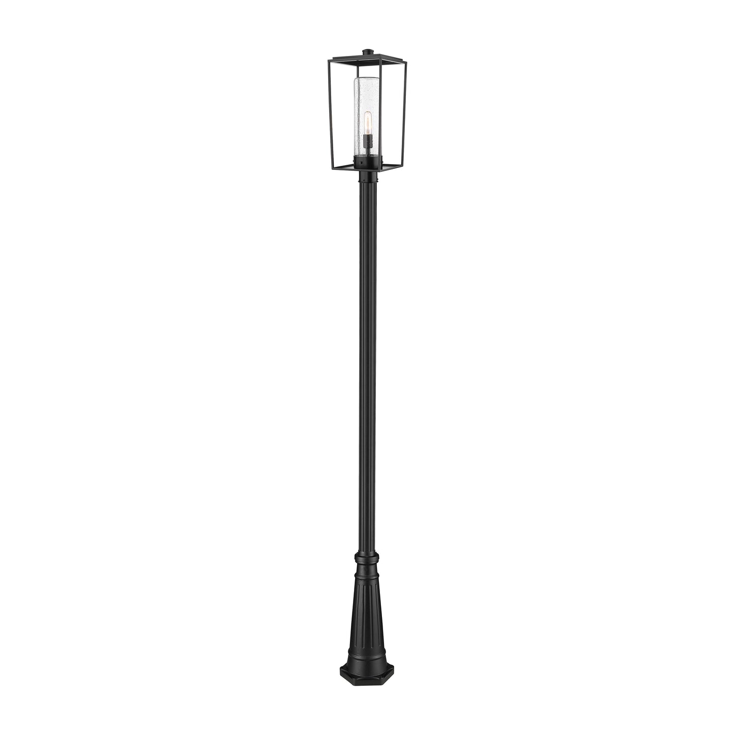 Sheridan 519P Outdoor Post Light in Clear Seedy (116.25-Inch).