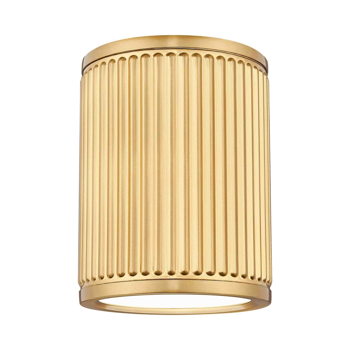 Stari LED Cylindrical Flush Mount Ceiling Light in Modern Gold.