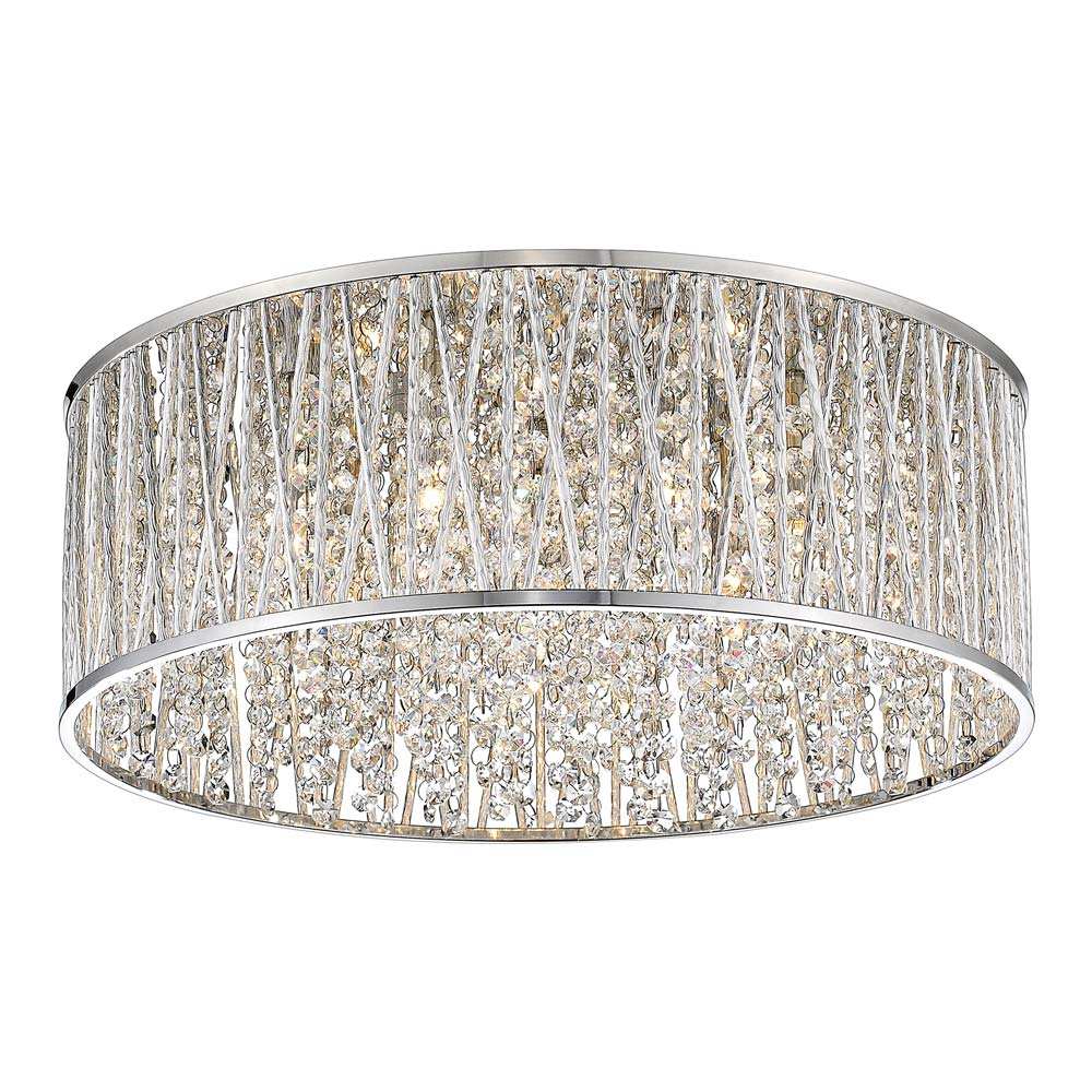 Terra Round Flush Mount Ceiling Light (19-Inch).