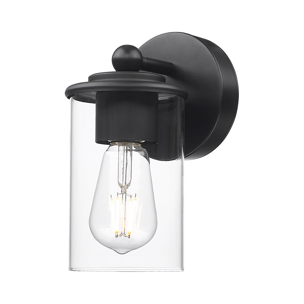 Thayer Bath Wall Light in Matte Black.