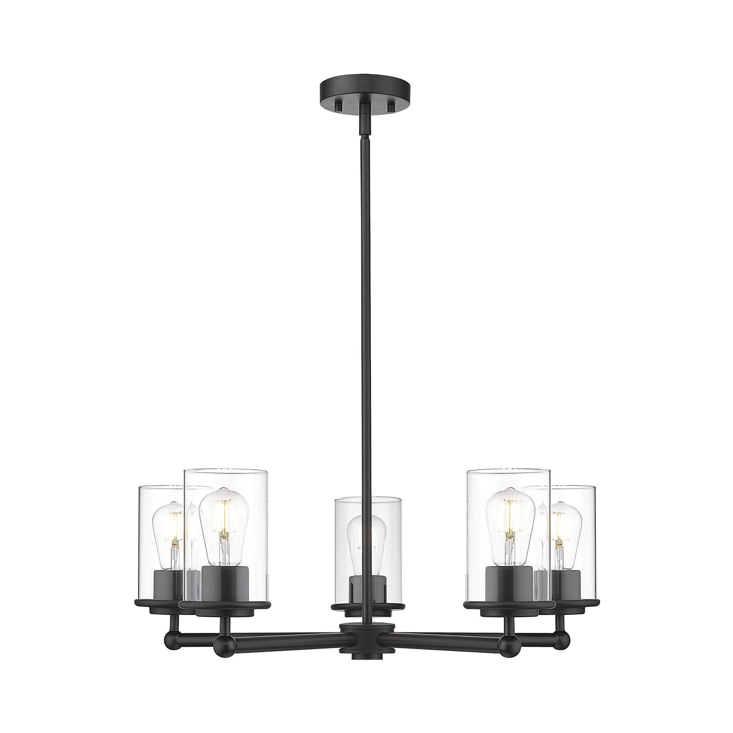 Thayer Chandelier in Matte Black (5-Light).
